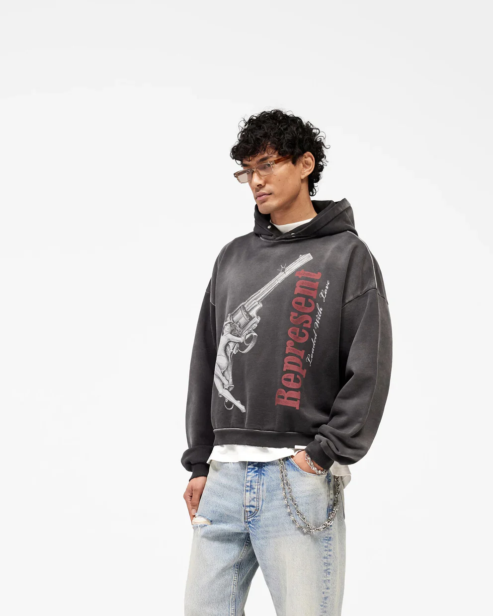 Represent Loaded With Love Hoodie - Stained Black - Image 2