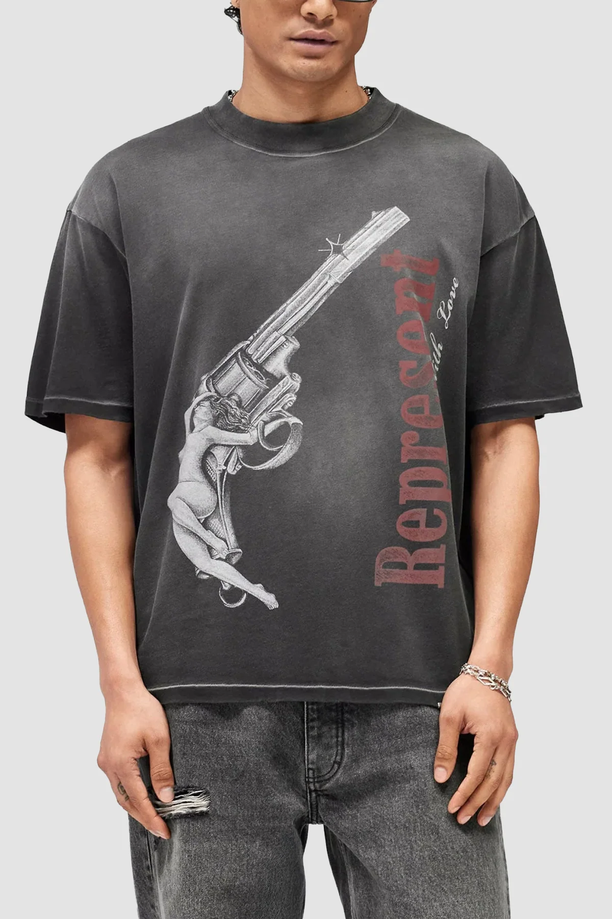 Represent Loaded With Love Tee - Stained Black