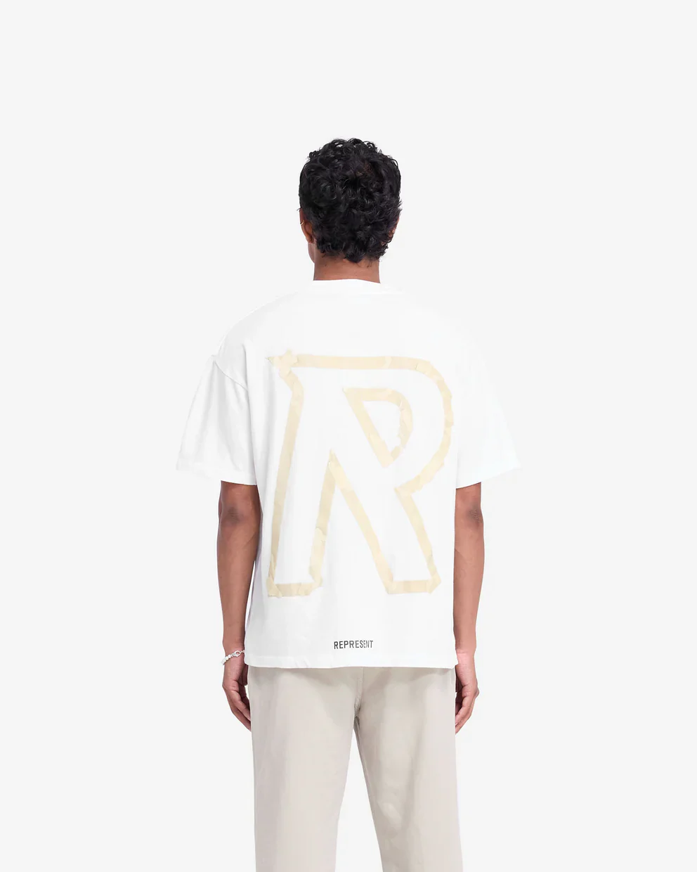 Represent Masking Tape Initial Tee - Flat White - Image 2