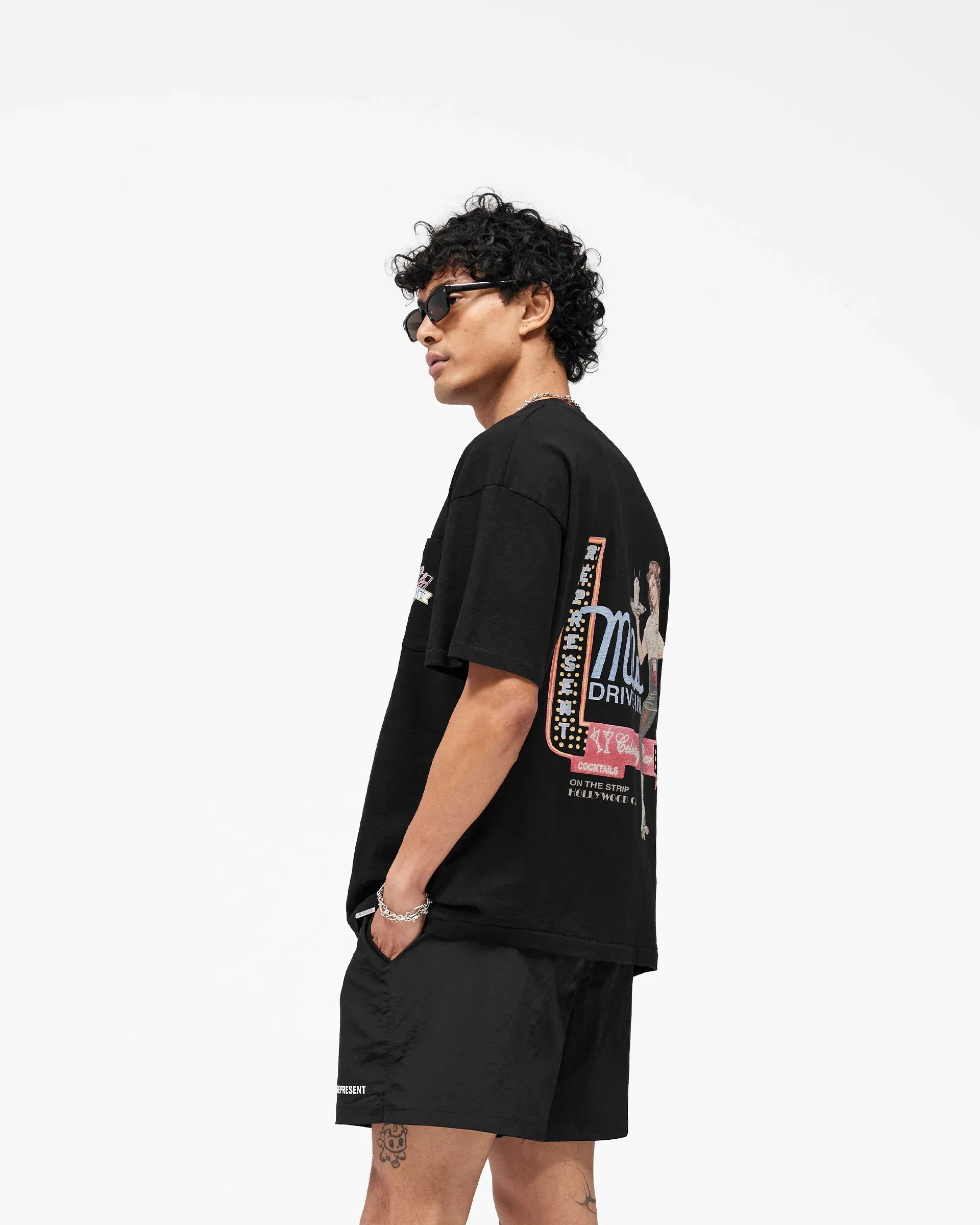 Represent Mel's Diner Tee - Jet Black - Image 3