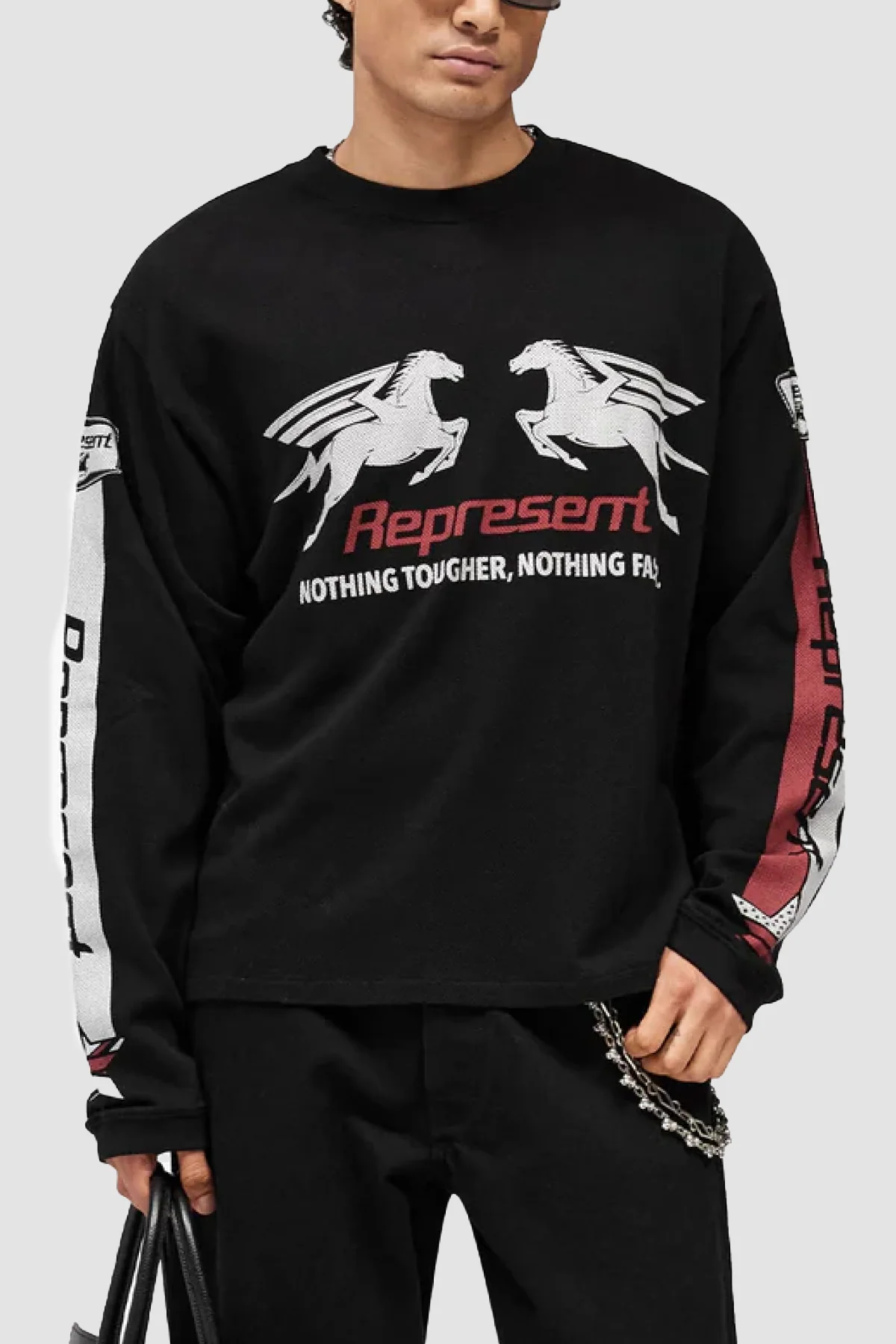 Represent Mesh Pegasus LS Tee - Jet Black
