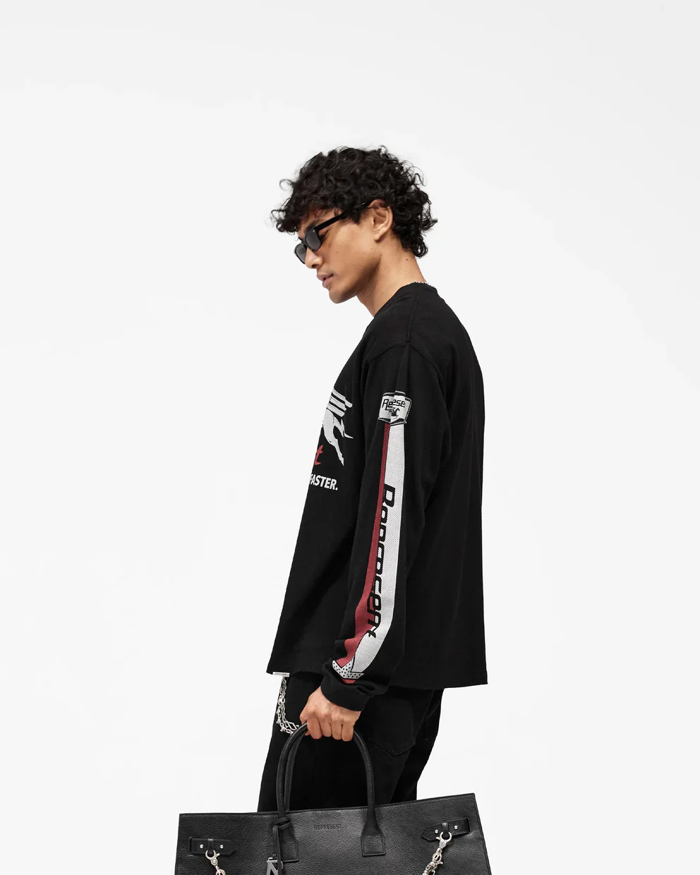 Represent Mesh Pegasus LS Tee - Jet Black - Image 2