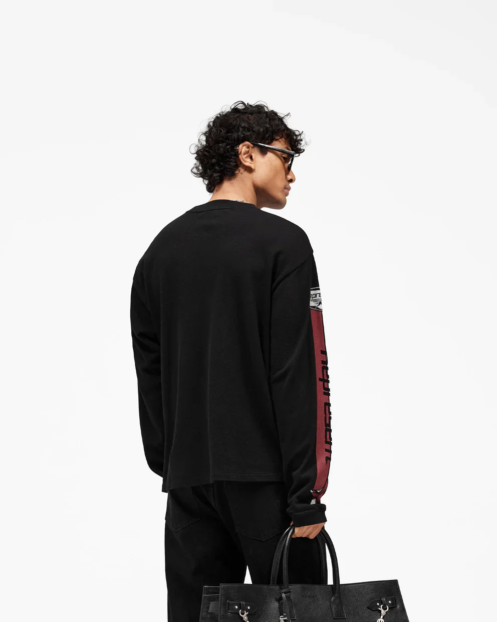 Represent Mesh Pegasus LS Tee - Jet Black - Image 3