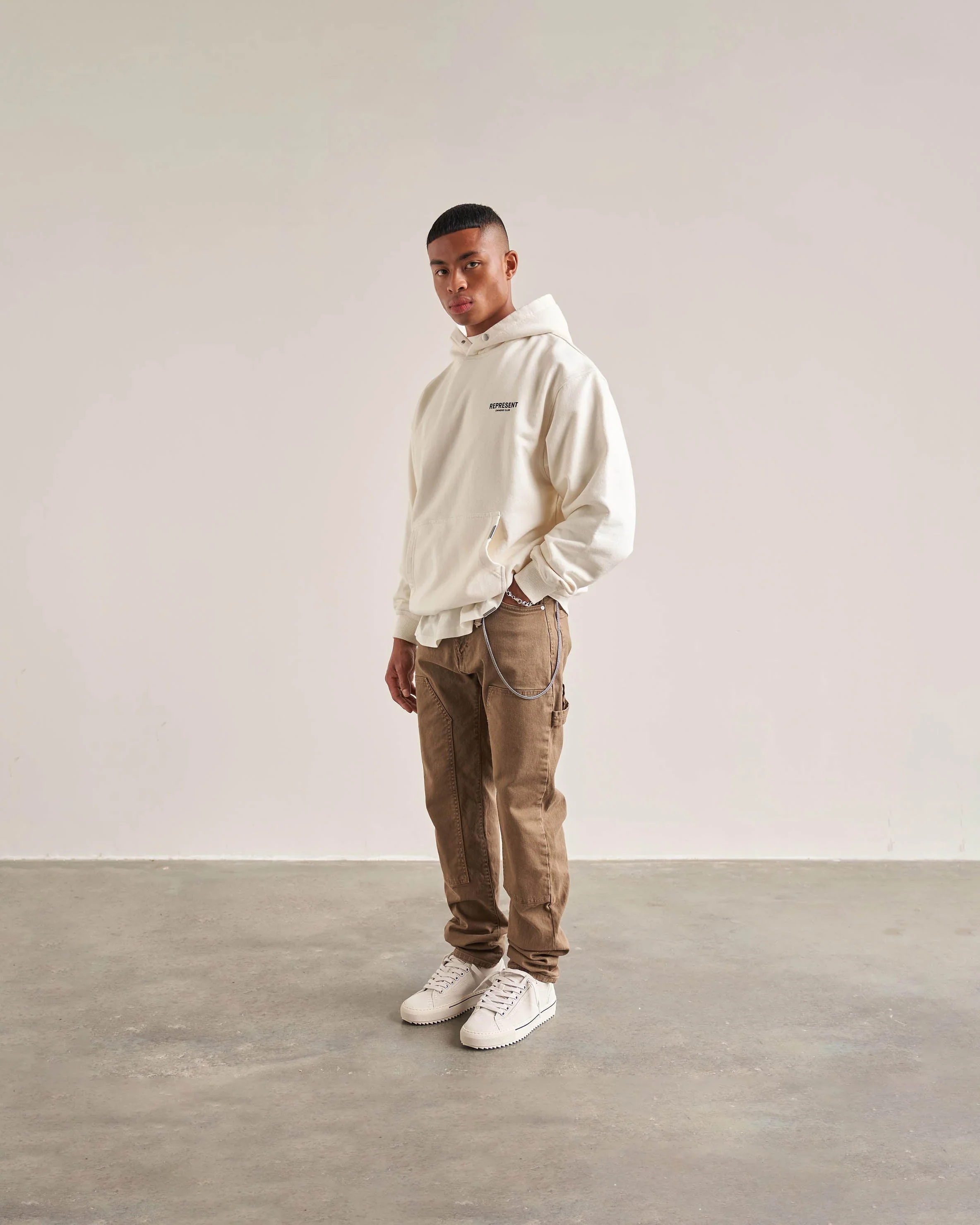 Represent Owners Club Hoodie - Flat White - Image 2
