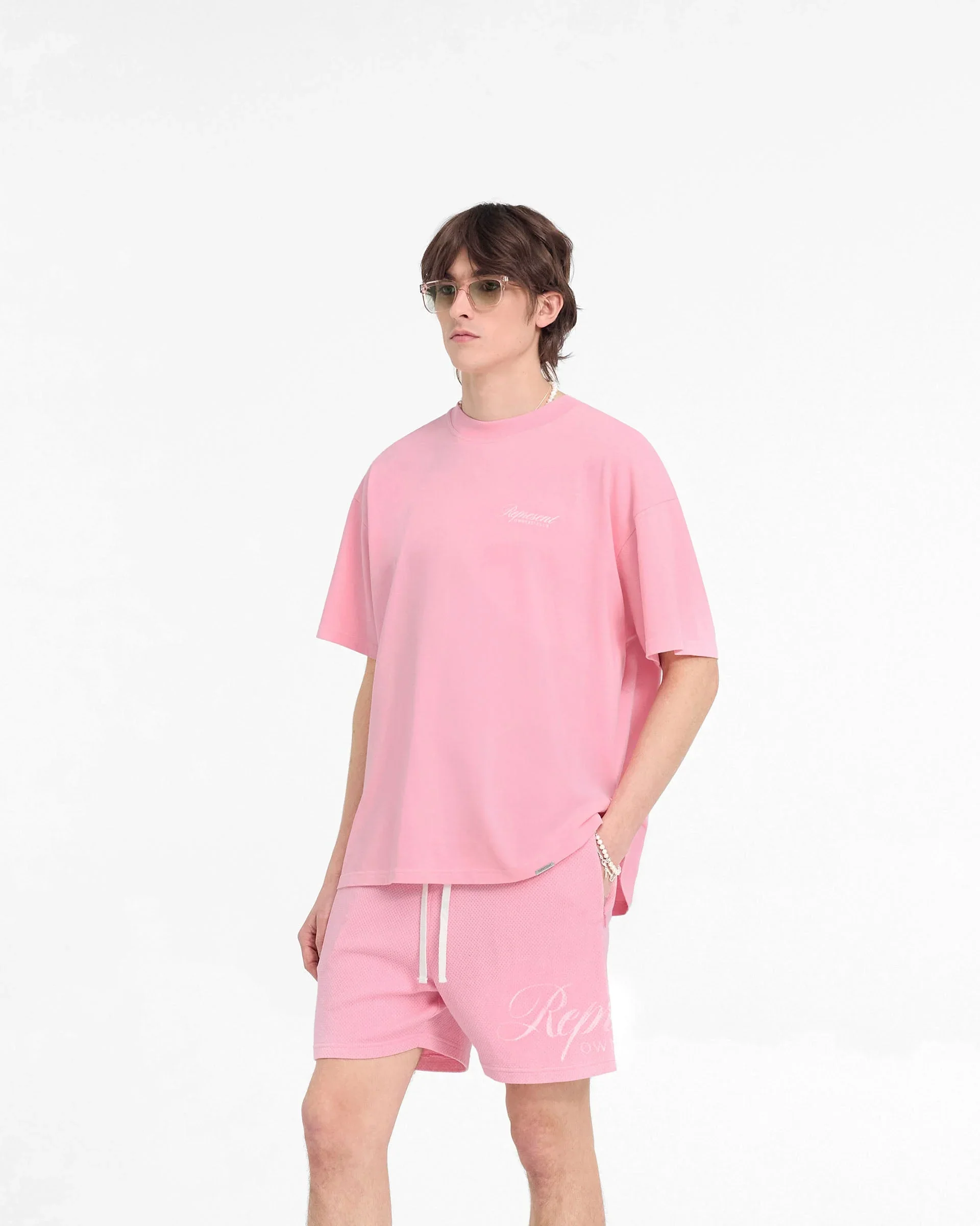 Represent Owners Club Script Tee - Pink - Image 2