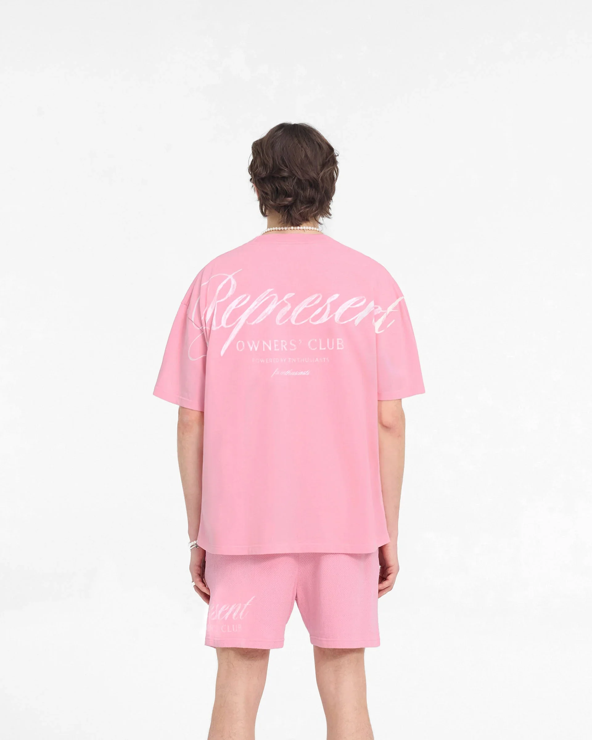 Represent Owners Club Script Tee - Pink - Image 3