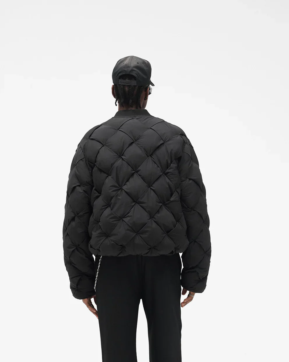 Represent Pillow Puffer Bomber Jacket - Jet Black - Image 2