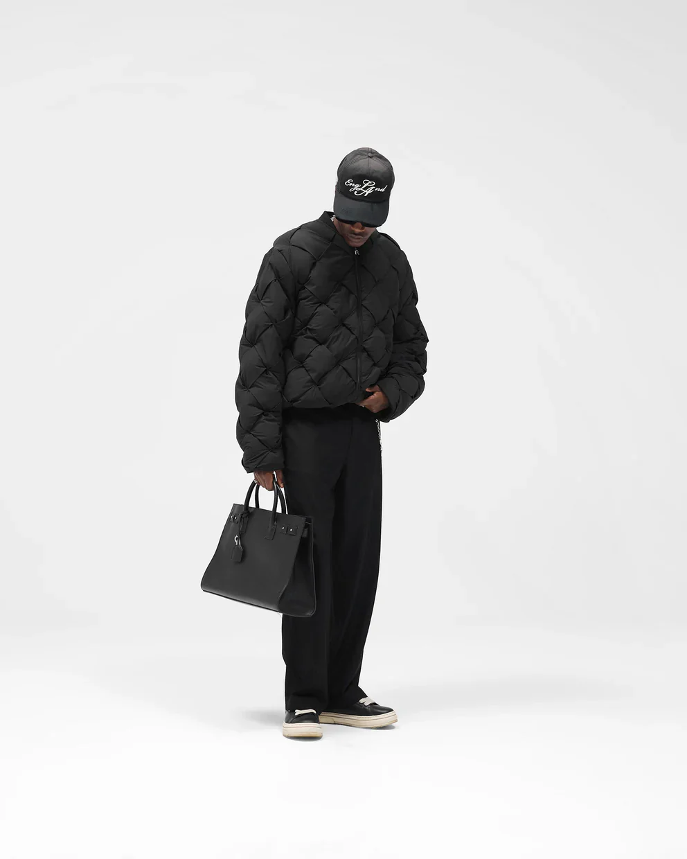 Represent Pillow Puffer Bomber Jacket - Jet Black - Image 3