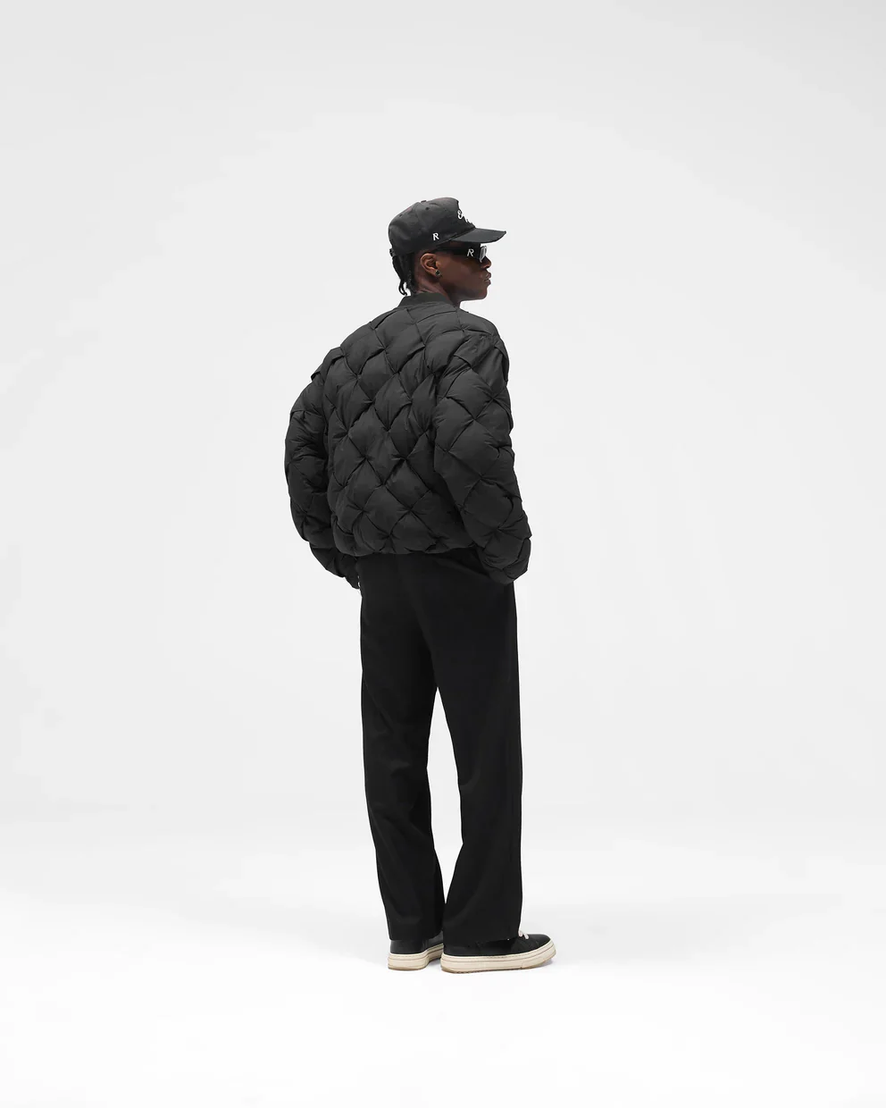 Represent Pillow Puffer Bomber Jacket - Jet Black - Image 4