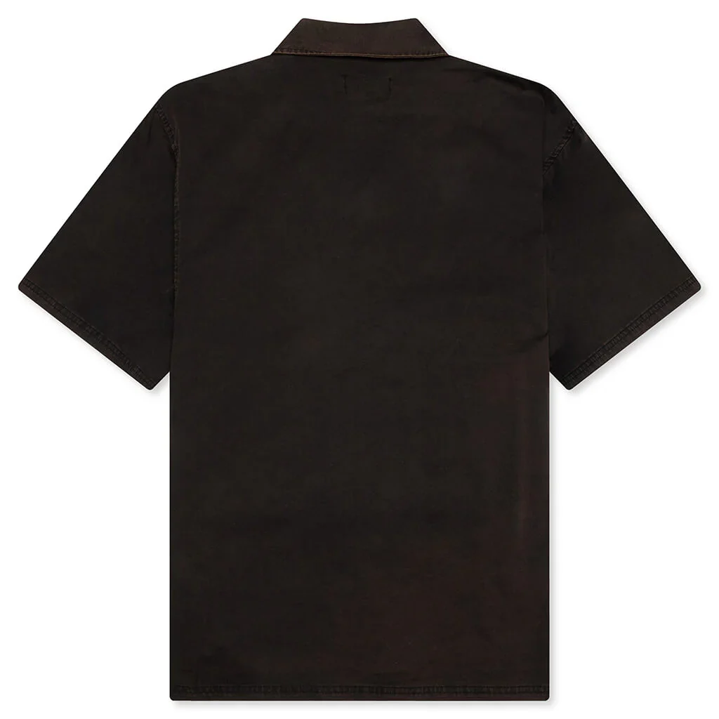 Represent Script Camp Collar Shirt - Jet Black - Image 2