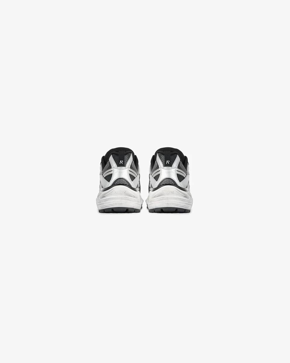 Represent Storm Runner Sneakers - Silver/Black - Image 4