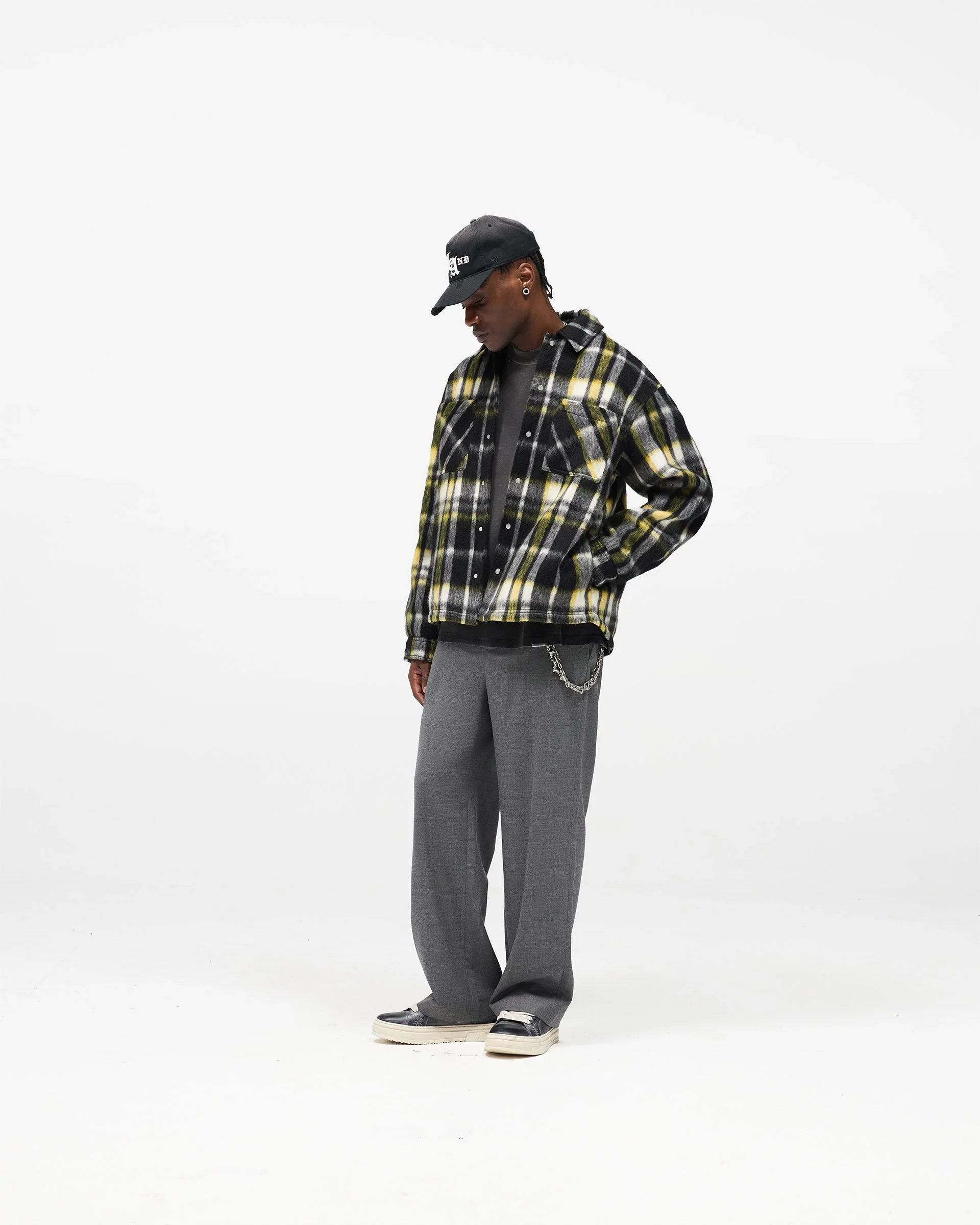 Represent Textured Overshirt - Jet Black - Image 4