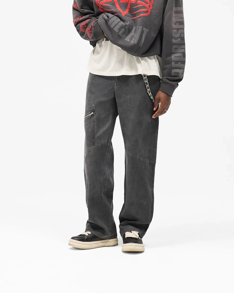 Represent Workwear Pants - Washed Black - Image 2