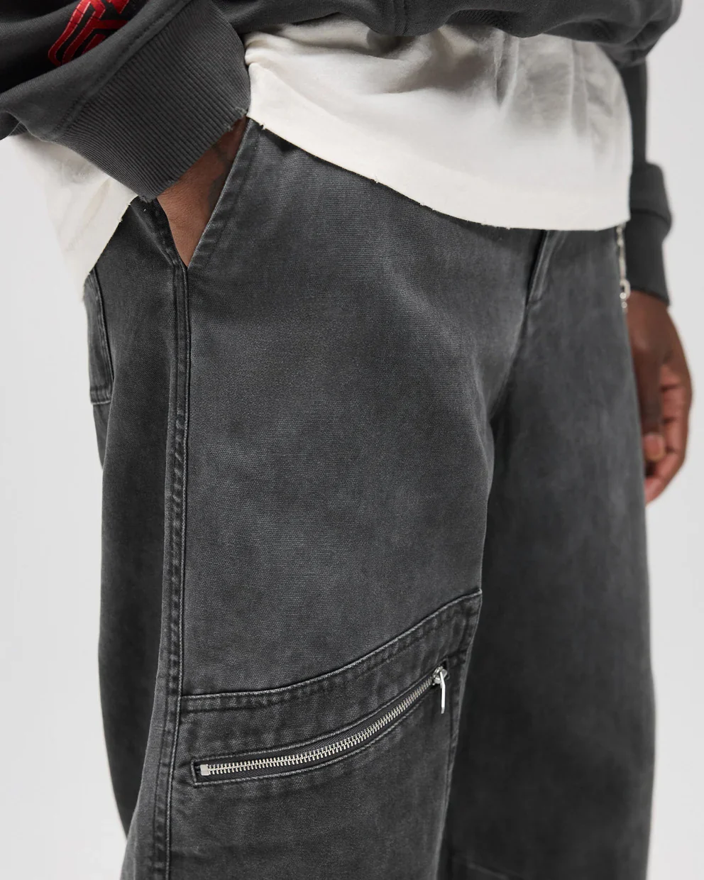 Represent Workwear Pants - Washed Black - Image 4