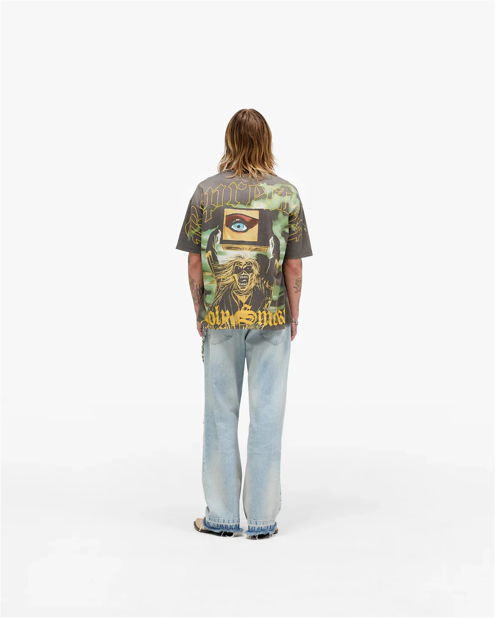 Represent X Iron Maiden Holy Smoke Tee - Sunfade Grey - Image 3