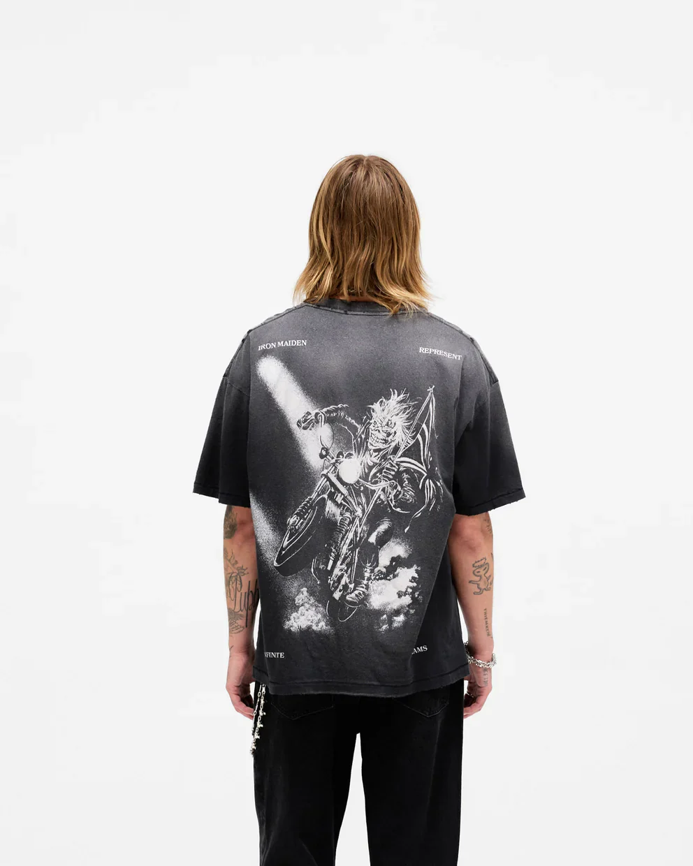 Represent X Iron Maiden Infinite Dreams Tee - Aged Black - Image 3