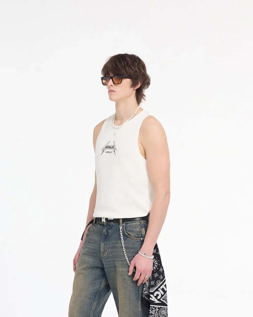 Represent x Metallica 40 Year Tank - Flat White - Image 2