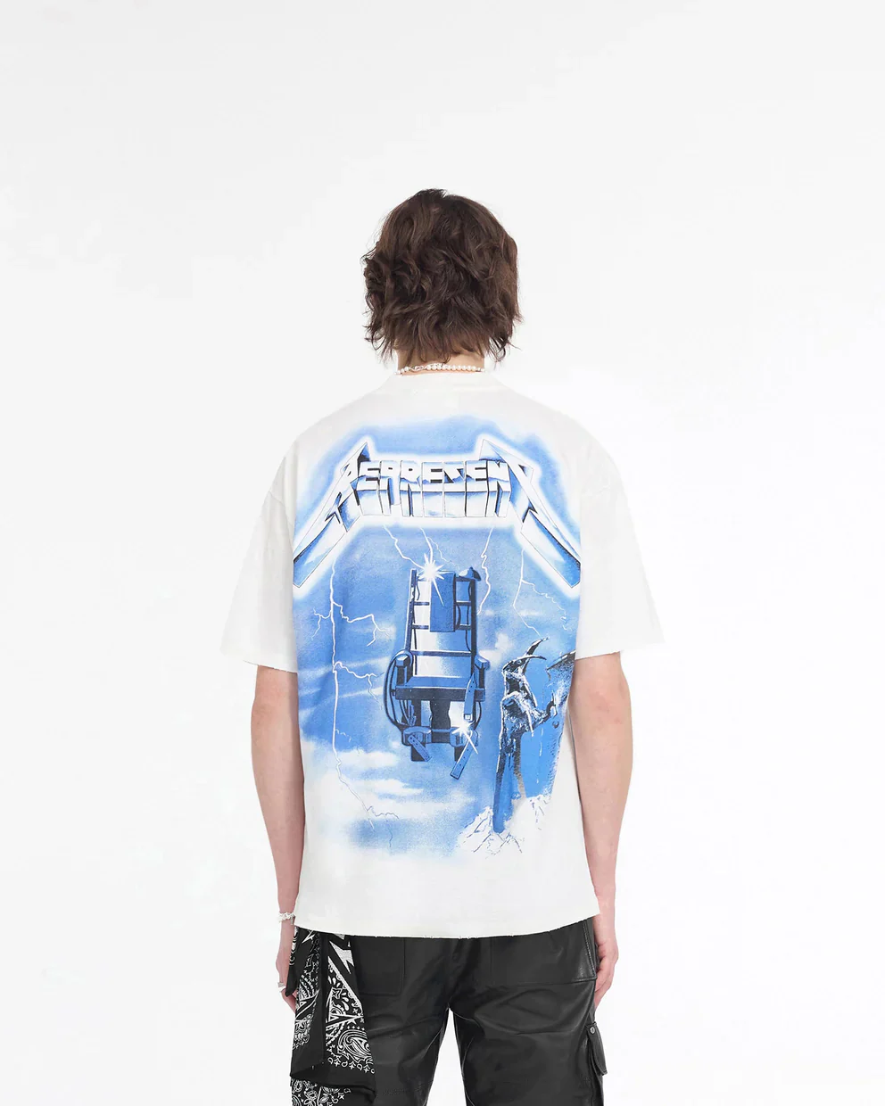 Represent x Metallica Ride The Lightning Tee - Flat White - Image 3
