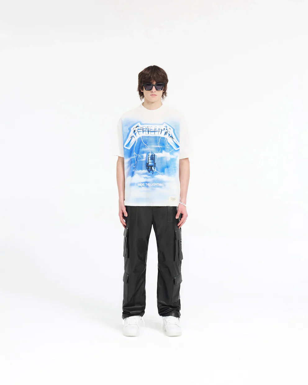 Represent x Metallica Ride The Lightning Tee - Flat White - Image 4