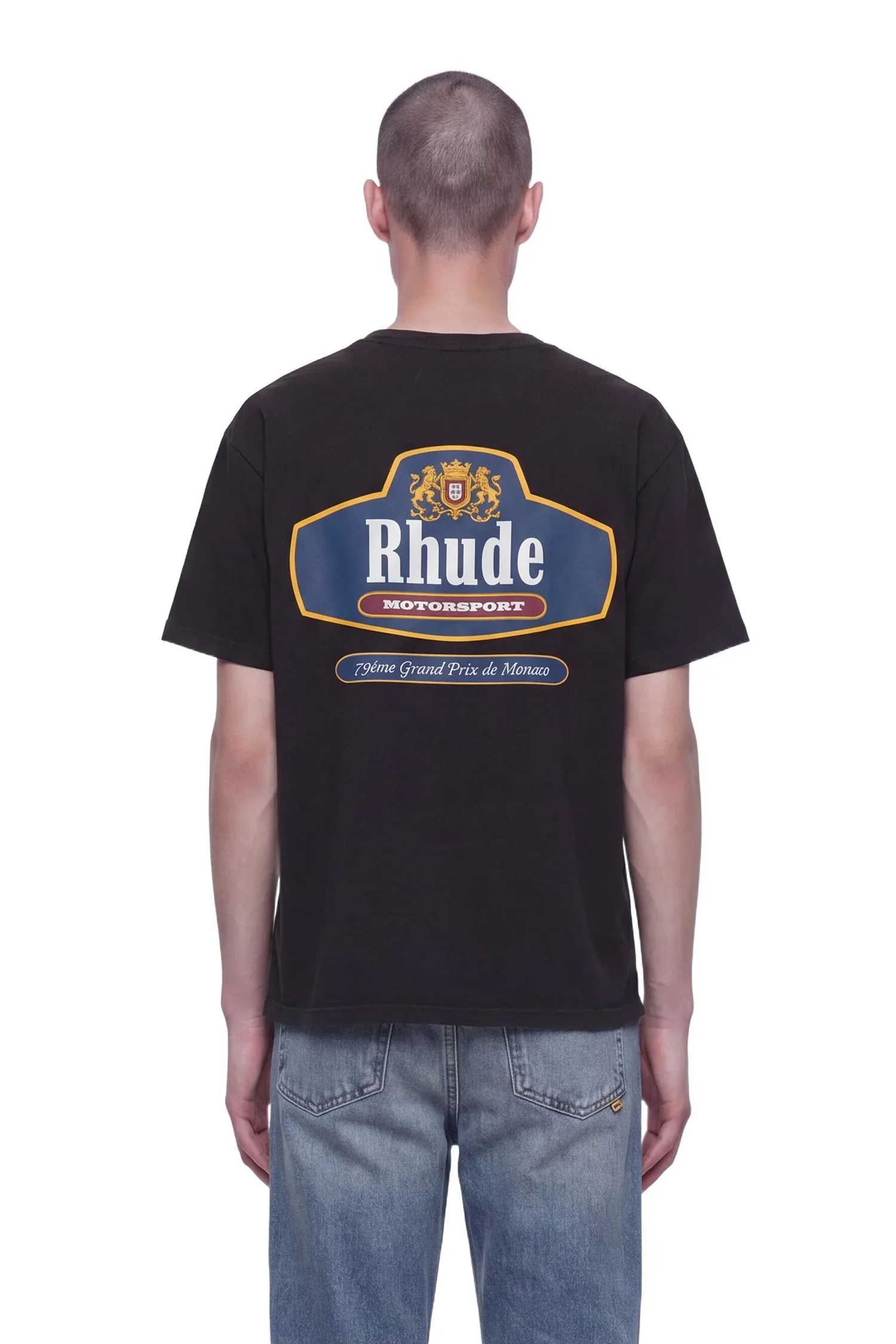 Rhude Racing Crest Tee - Black - Image 2