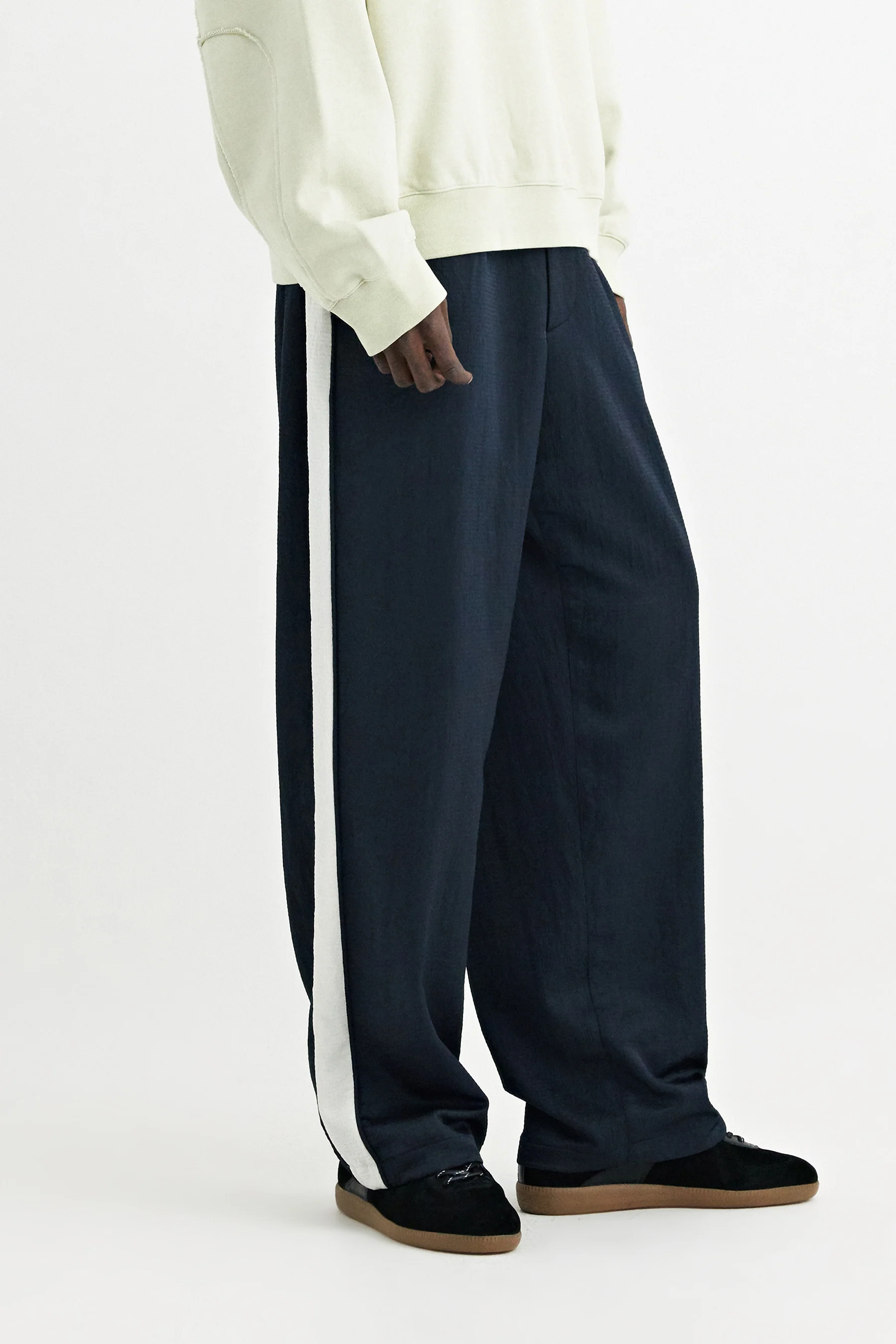 Solid Homme Contrast Track Pants - Navy - Image 2