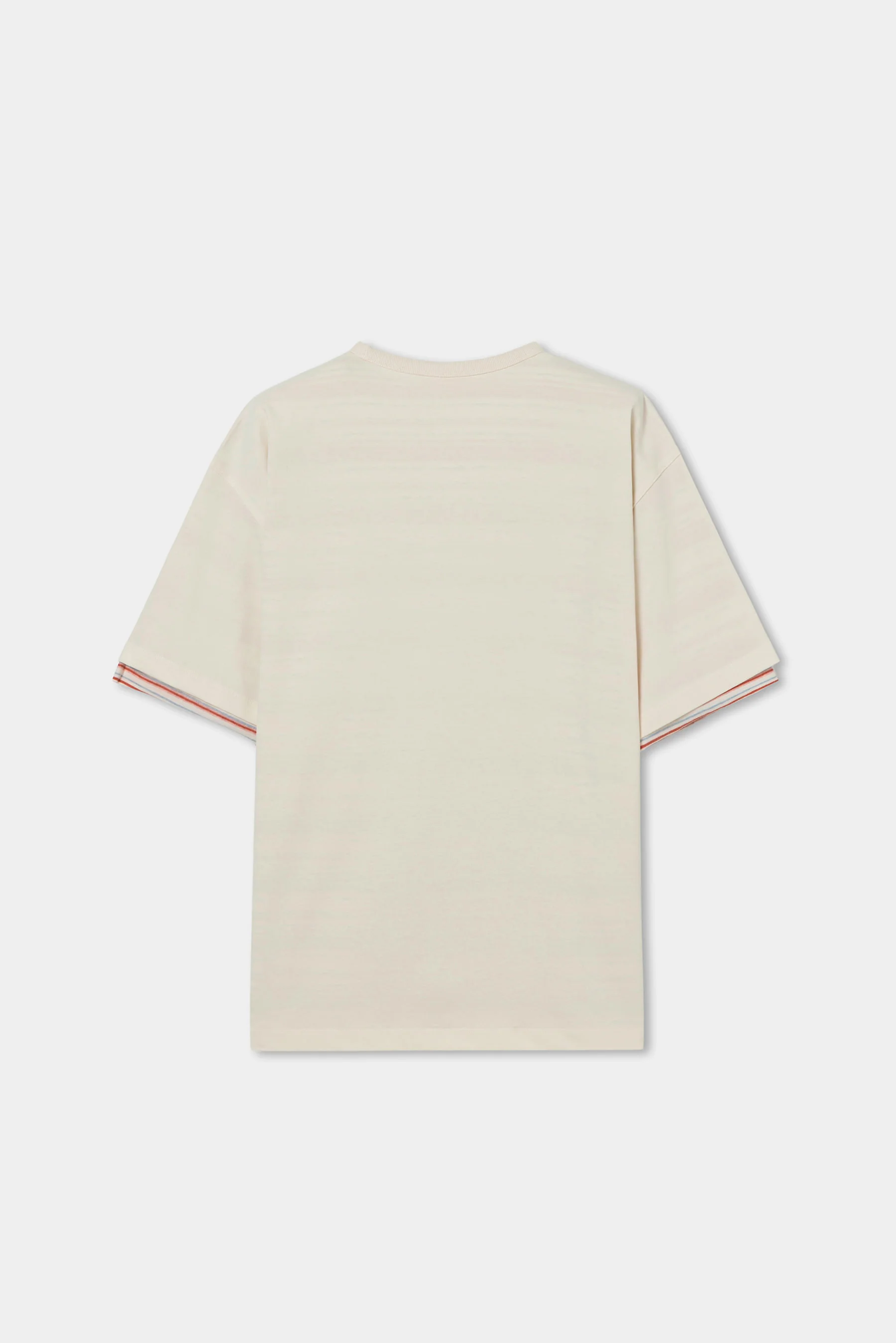 Solid Homme Inside Stripe Reversible Tee - Cream - Image 2