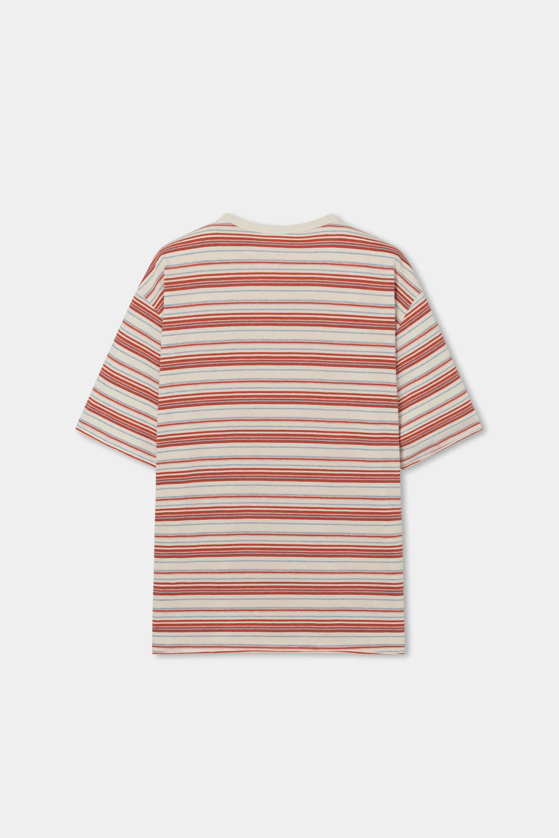 Solid Homme Inside Stripe Reversible Tee - Cream - Image 5