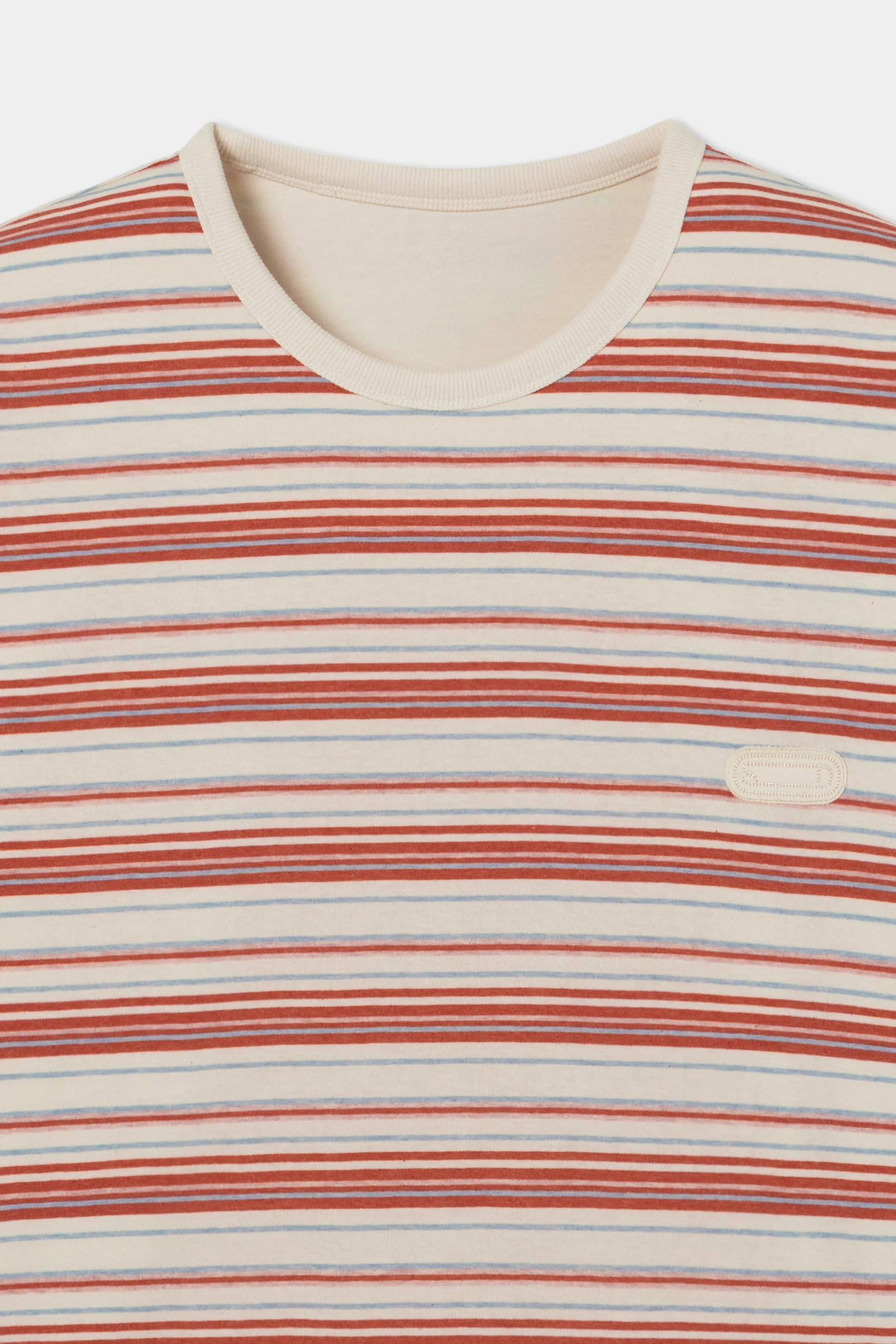 Solid Homme Inside Stripe Reversible Tee - Cream - Image 6