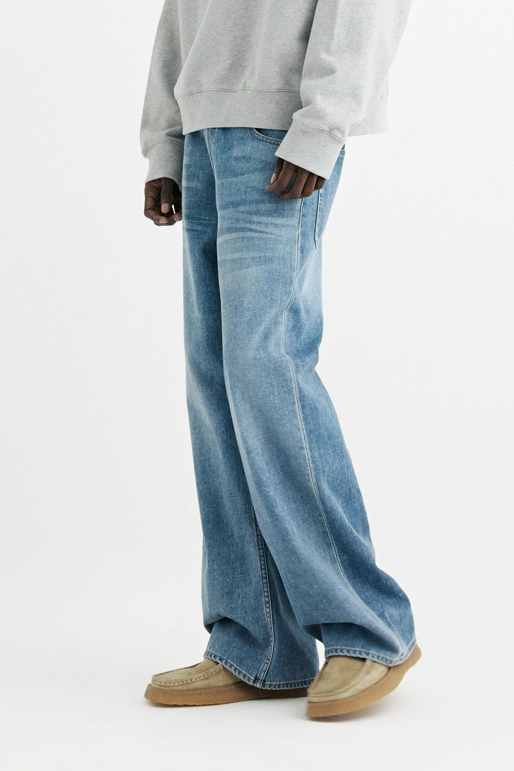 Solid Homme Wide Flare Jeans - Blue - Image 2