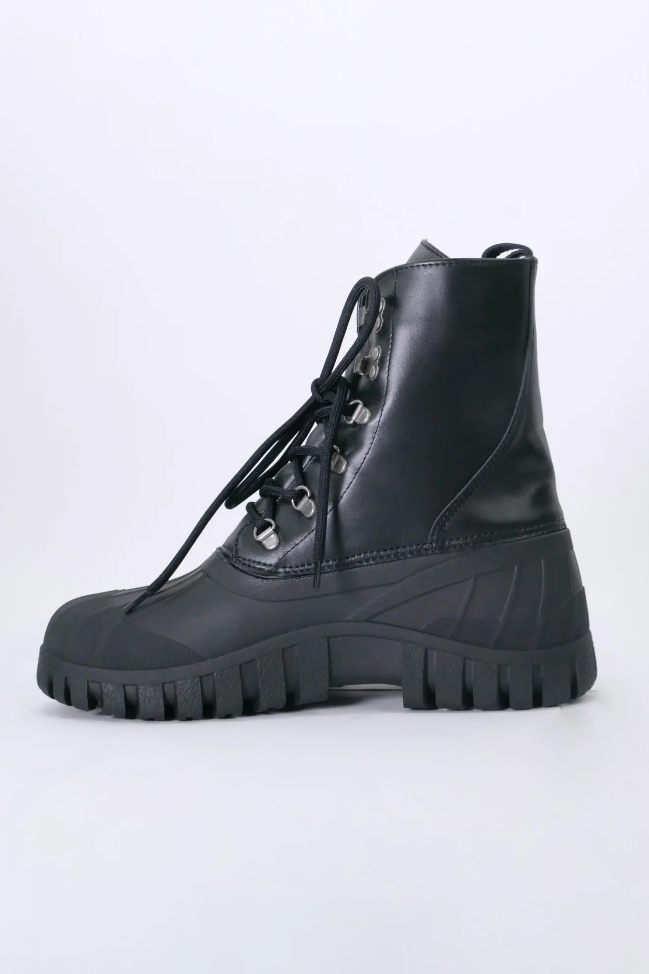 Stutterheim Leather Patrol Boot - Black - Image 3