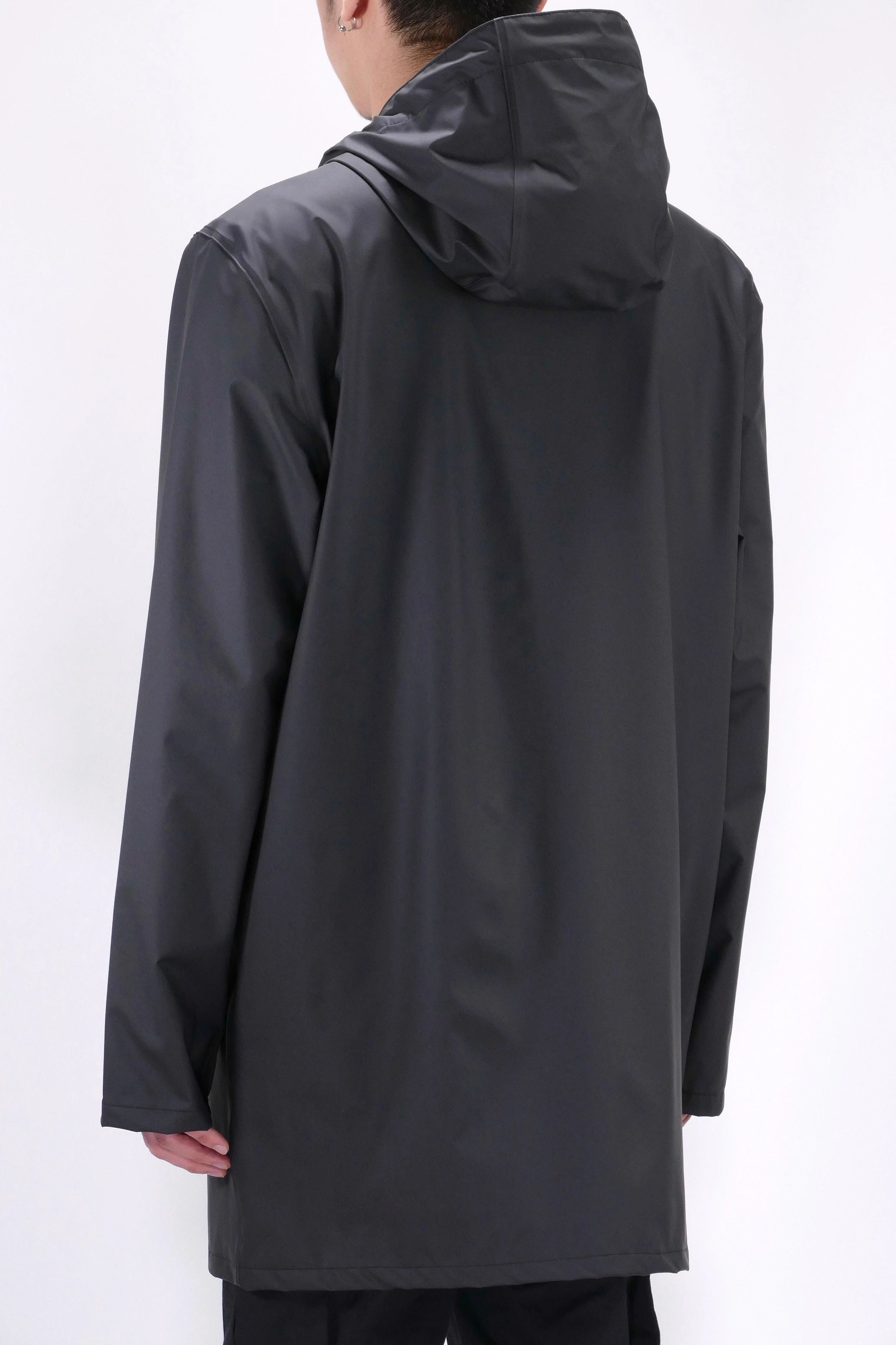 Stutterheim Mens Rain Jacket Stockholm LW - Black - Image 4