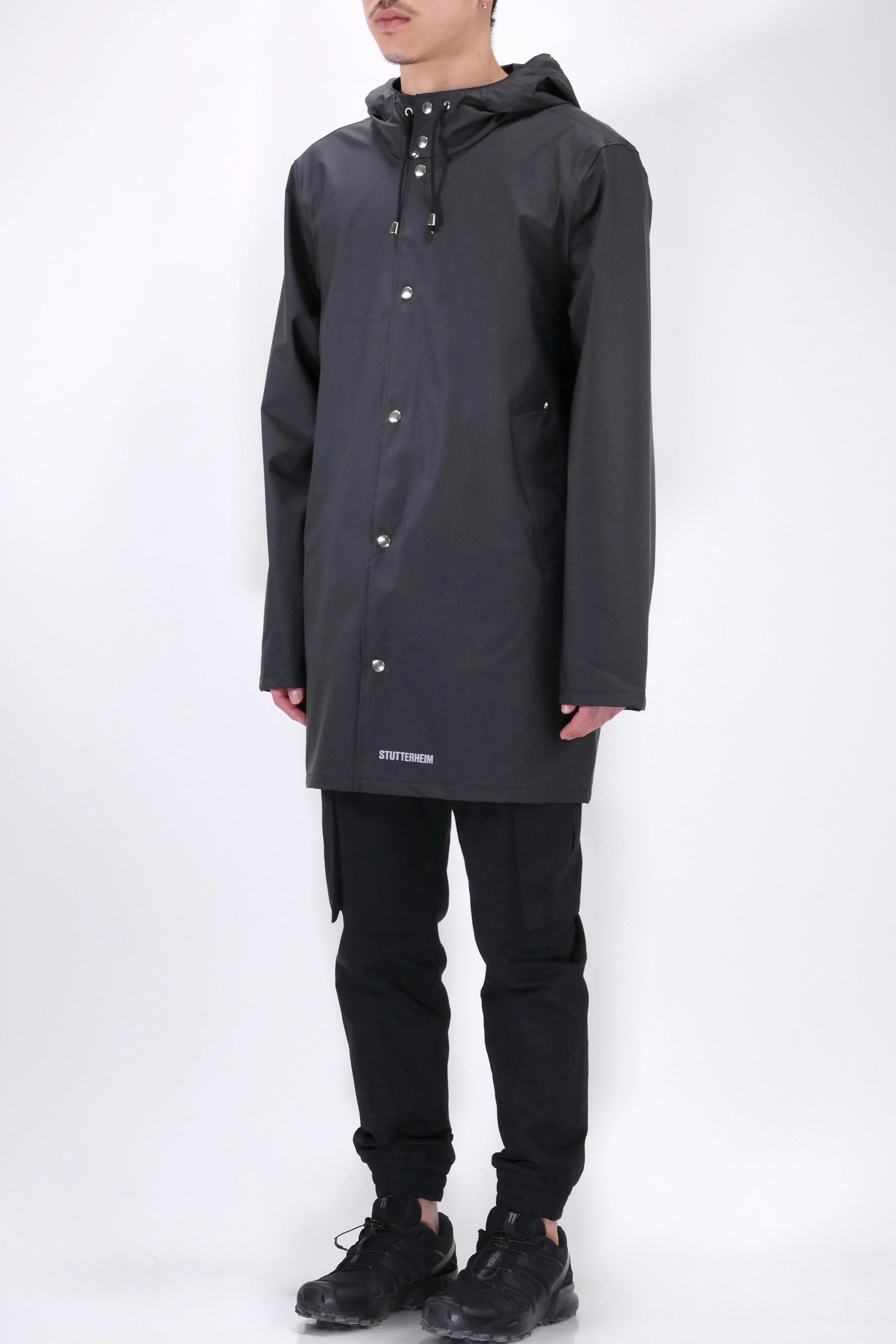 Stutterheim Mens Rain Jacket Stockholm LW - Black - Image 6
