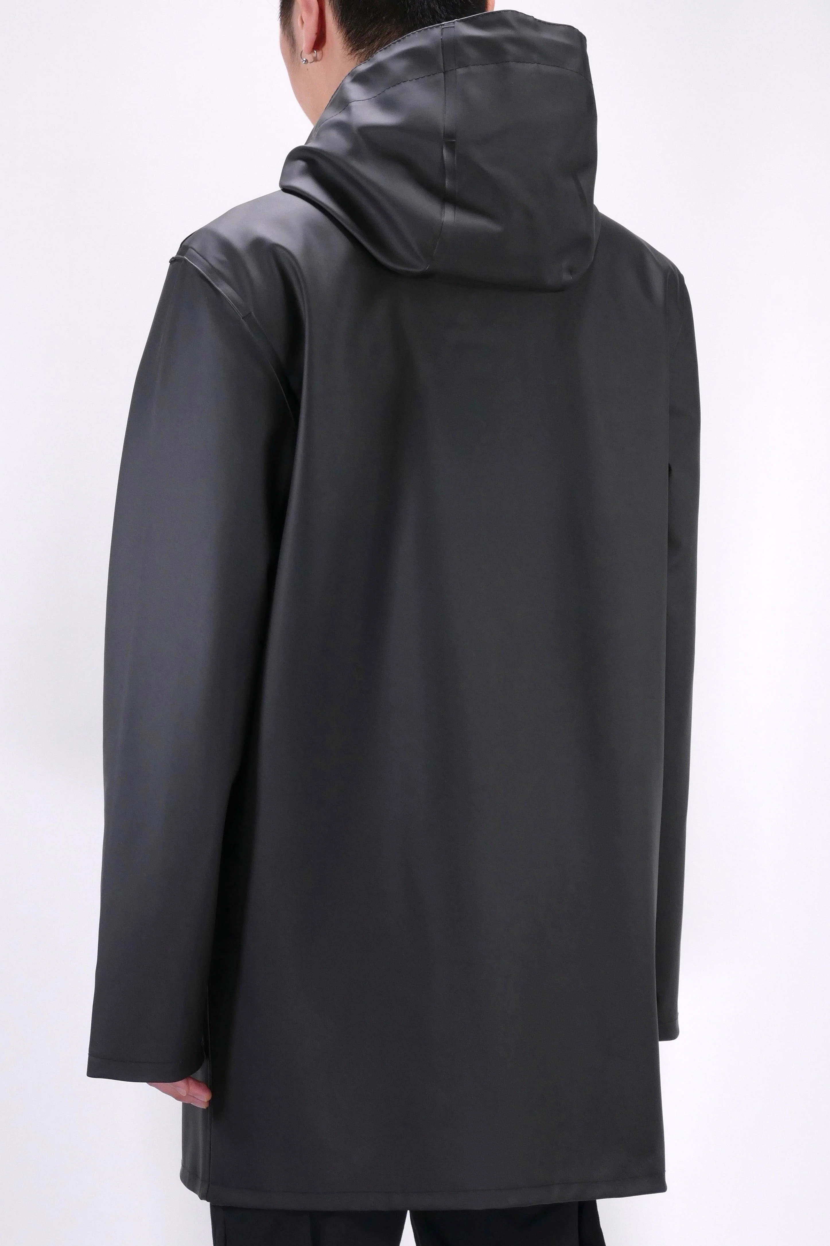Stutterheim Mens Rain Jacket Stockholm Unisex - Black - Image 4