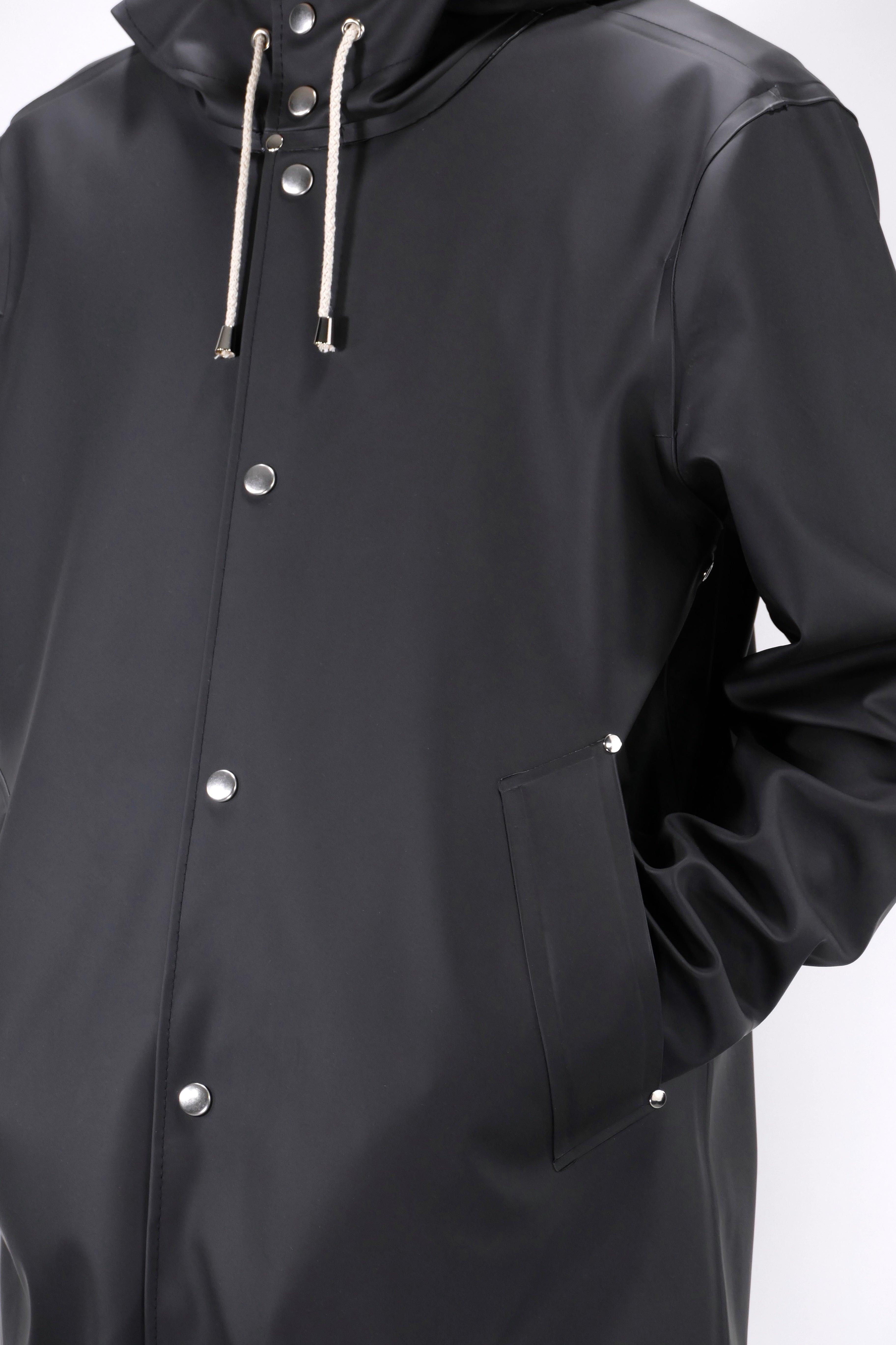 Stutterheim Mens Rain Jacket Stockholm Unisex - Black - Image 5