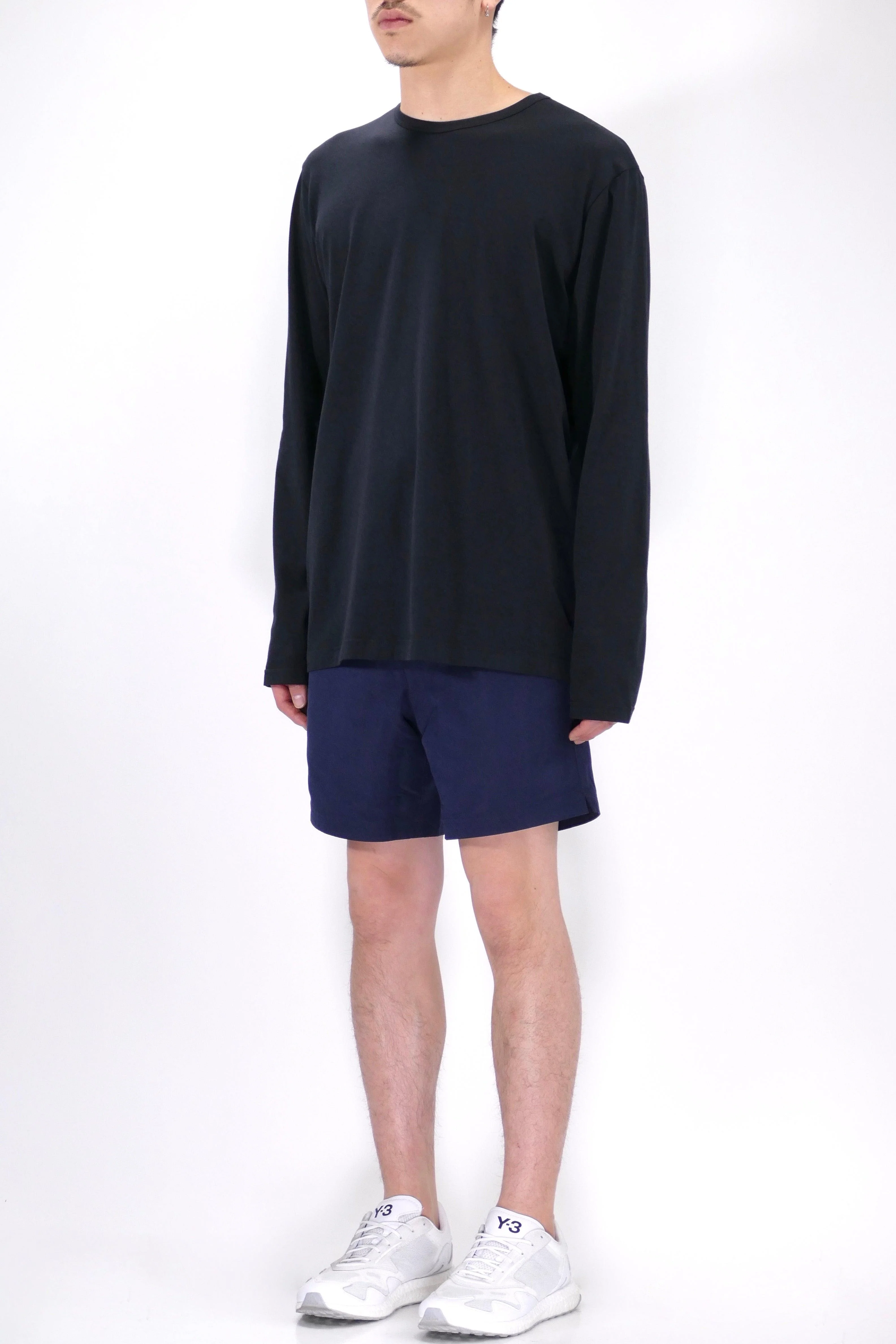 Sunspel Long Sleeve Crewneck - Black - Image 4