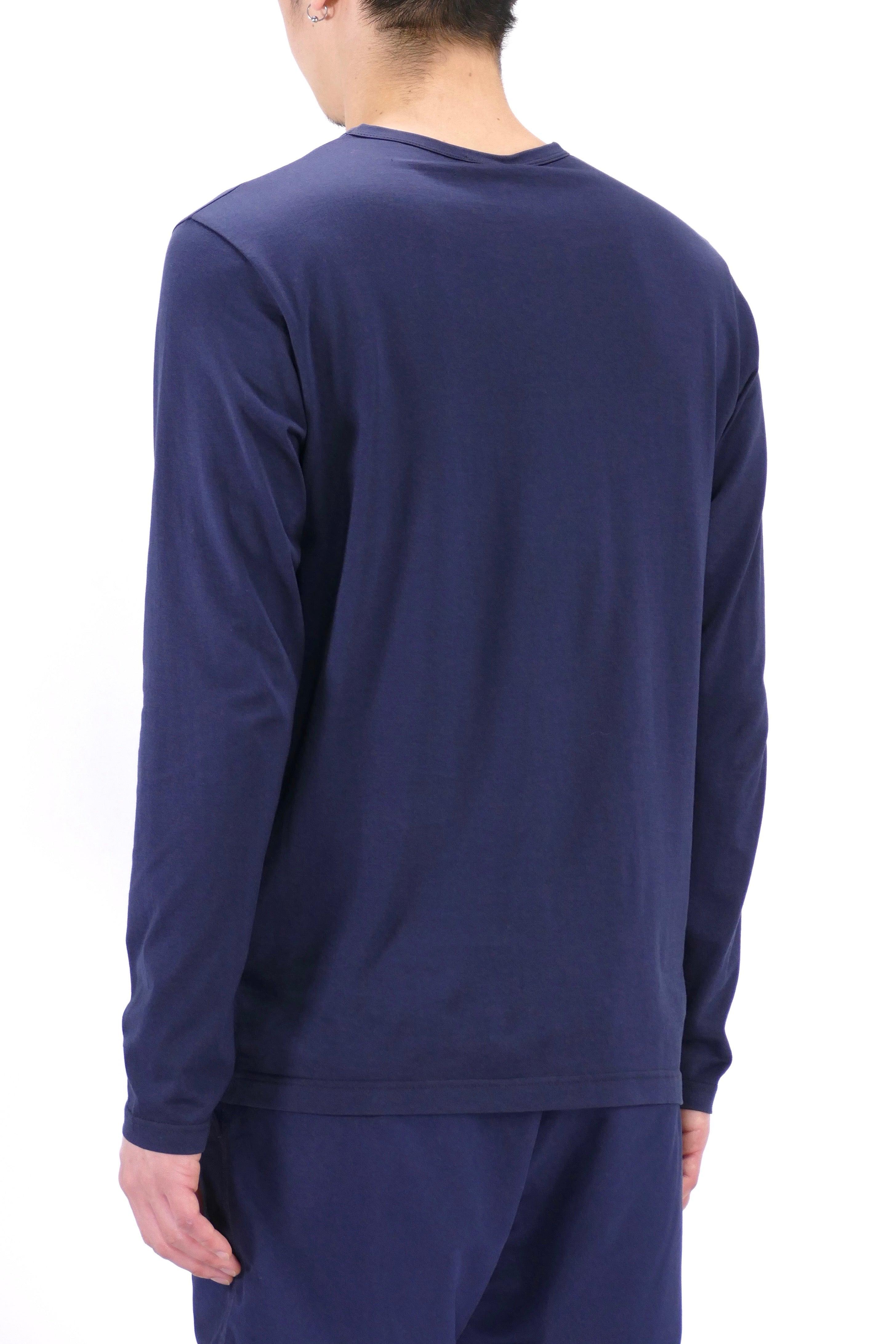 Sunspel Long Sleeve Crewneck - Navy - Image 4