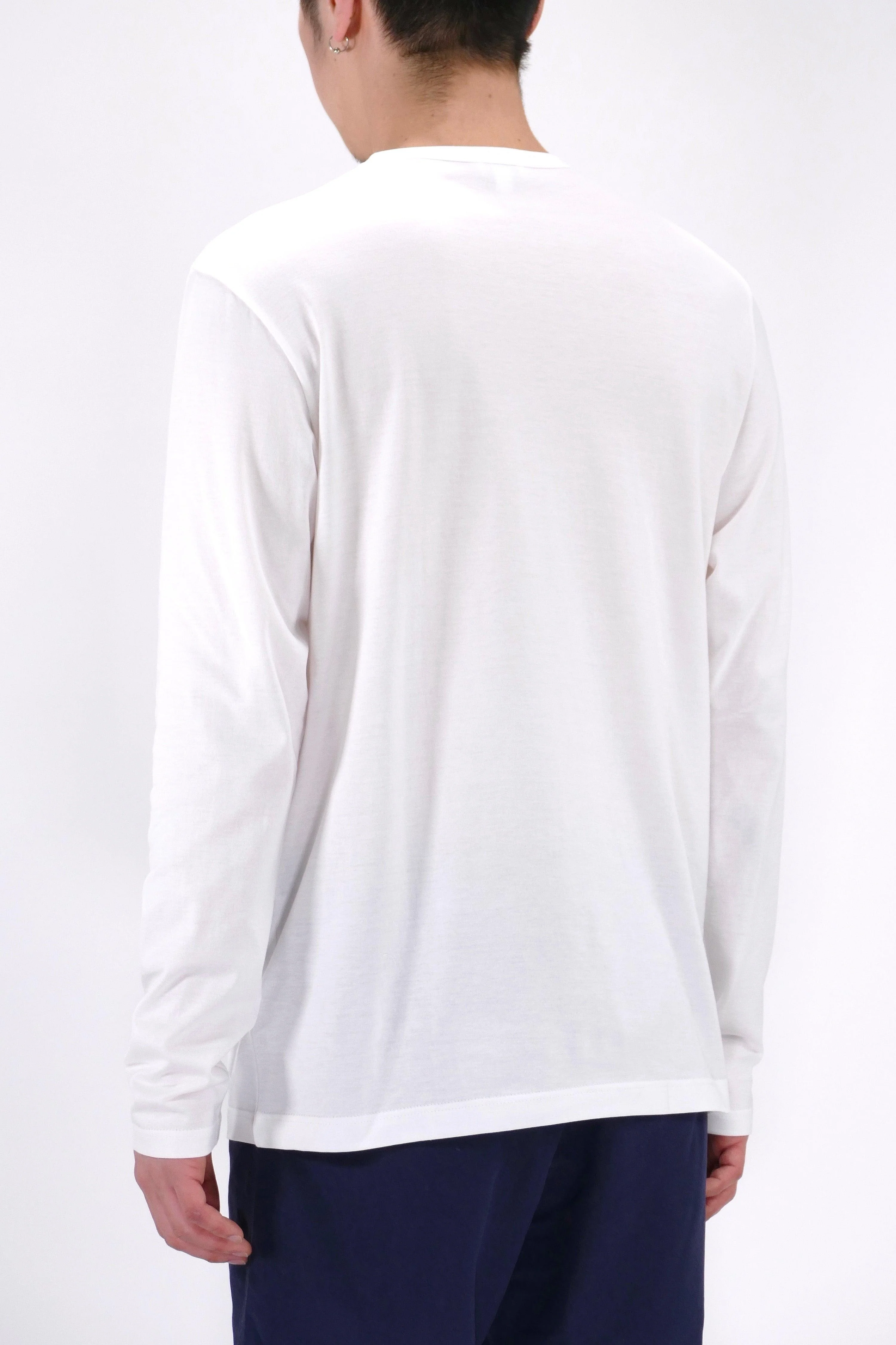 Sunspel Long Sleeve Crewneck - White - Image 4