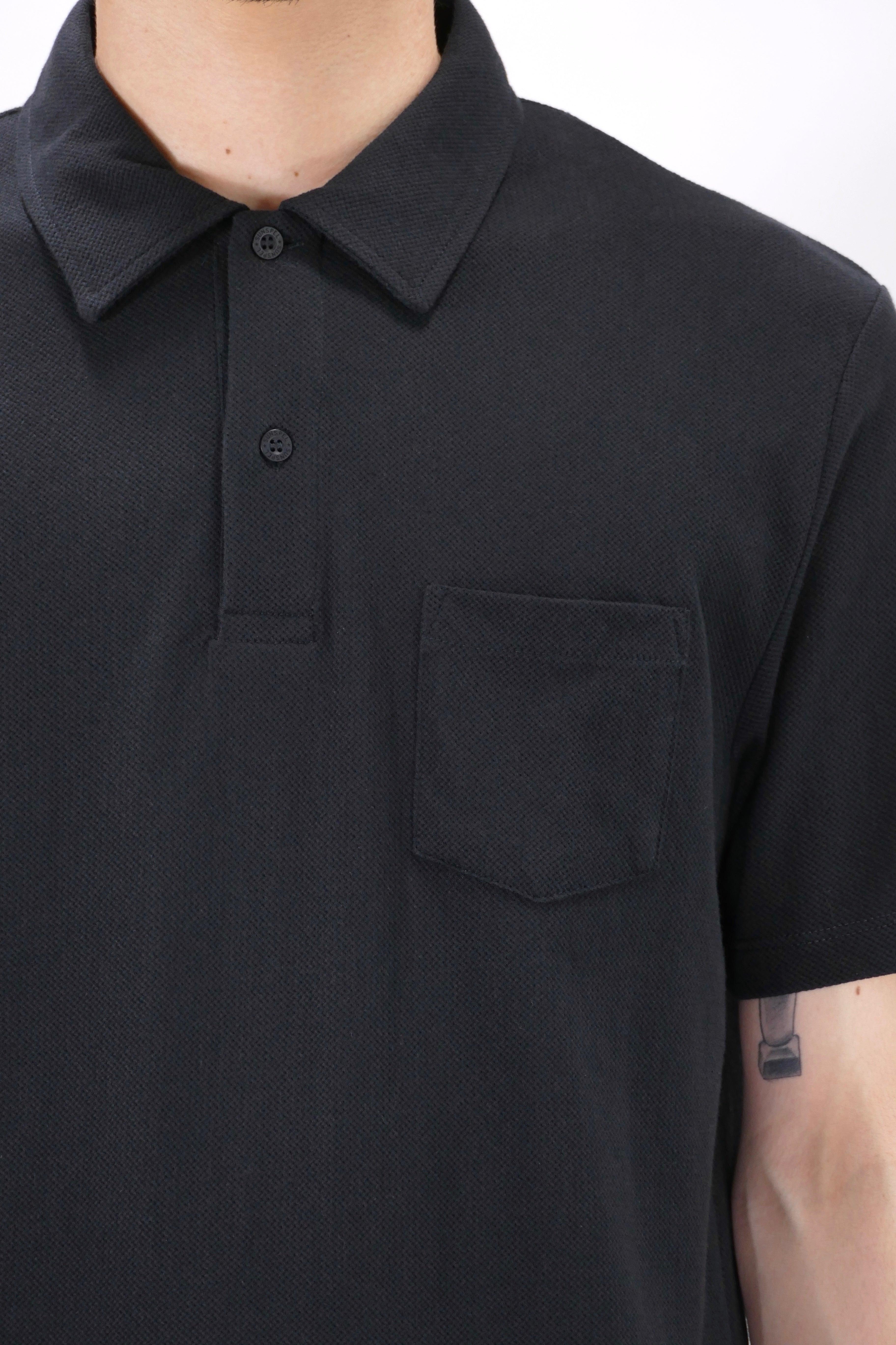 Sunspel Riviera Polo - Black - Image 3