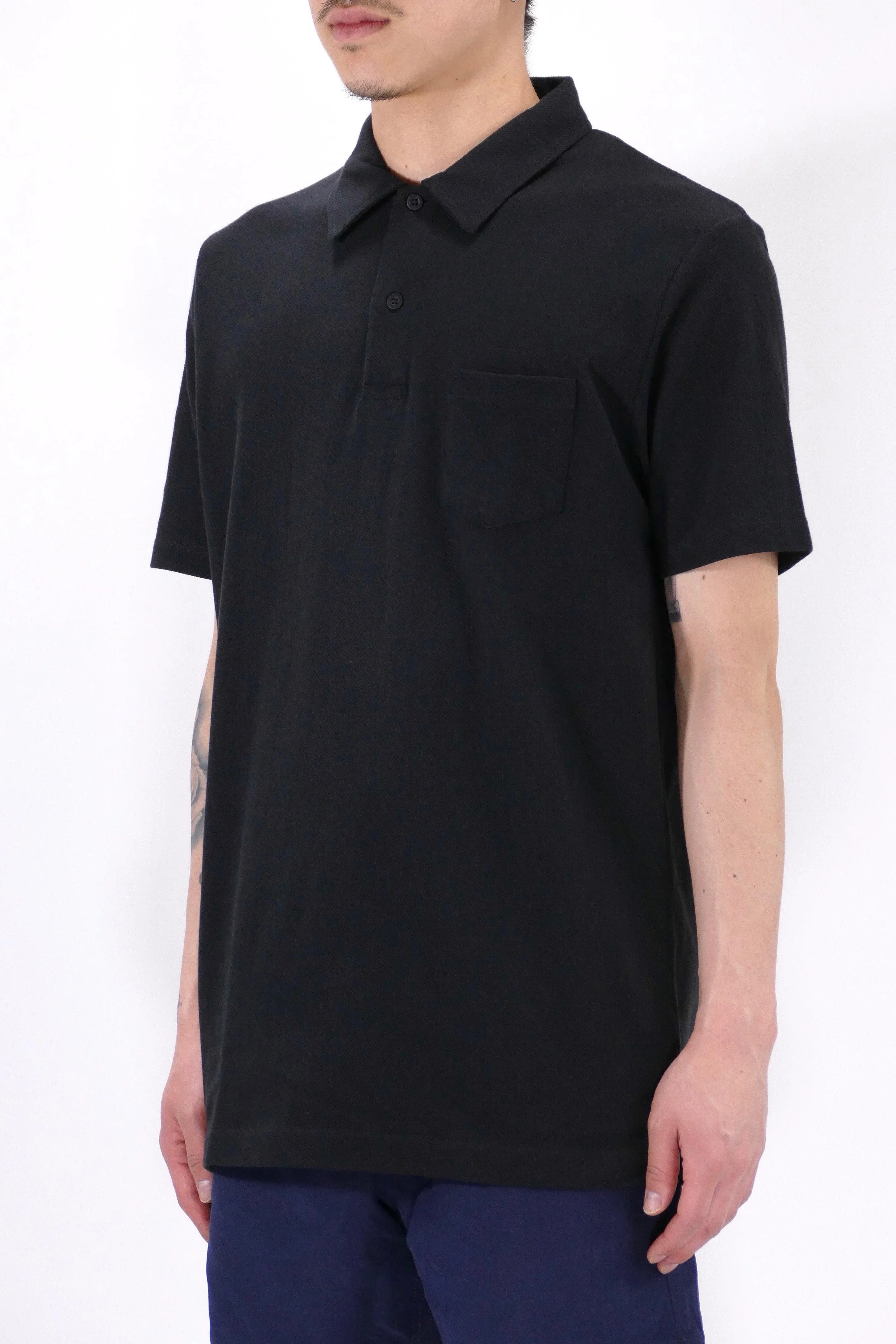 Sunspel Riviera Polo - Black - Image 4