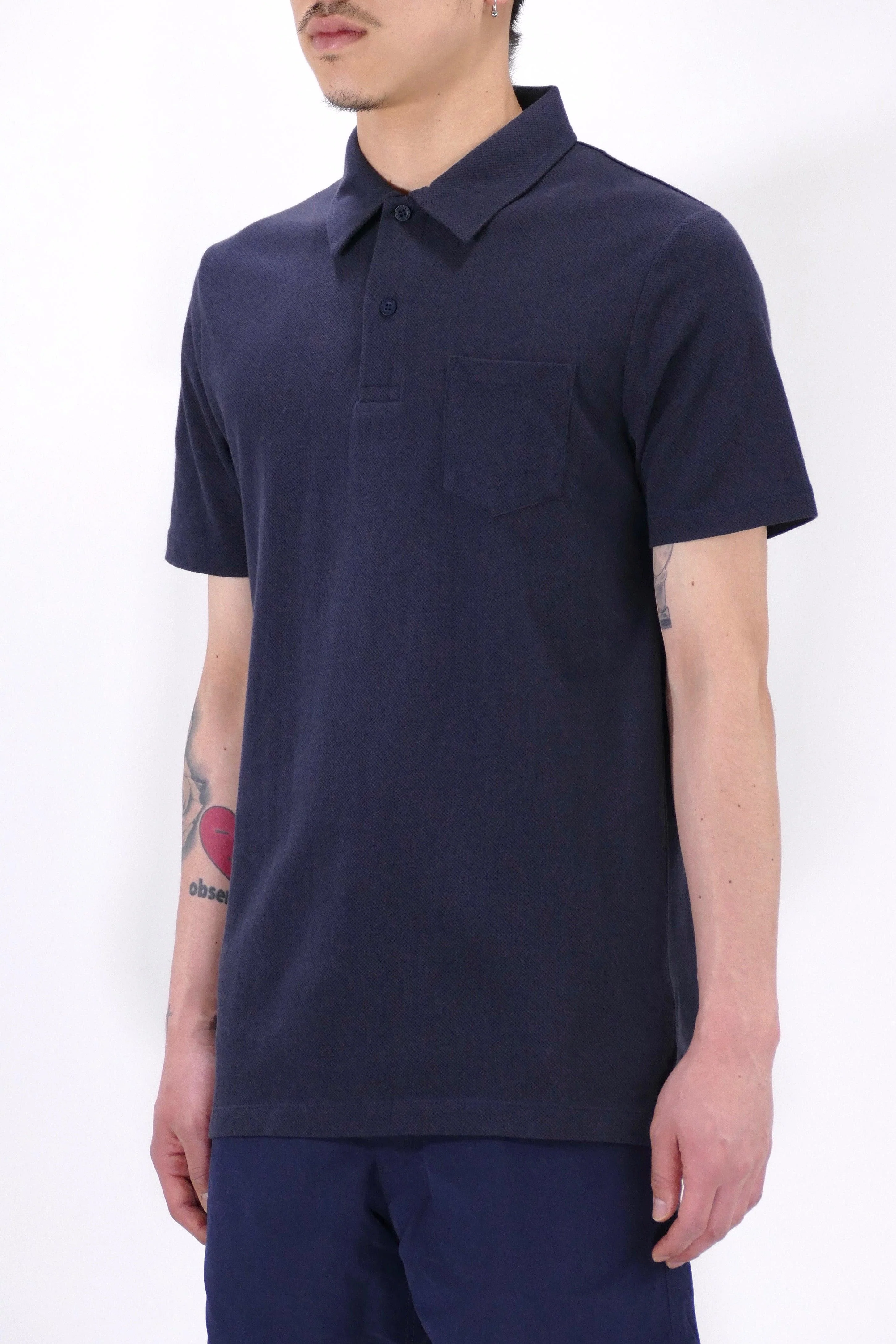 Sunspel Riviera Polo - Navy - Image 4