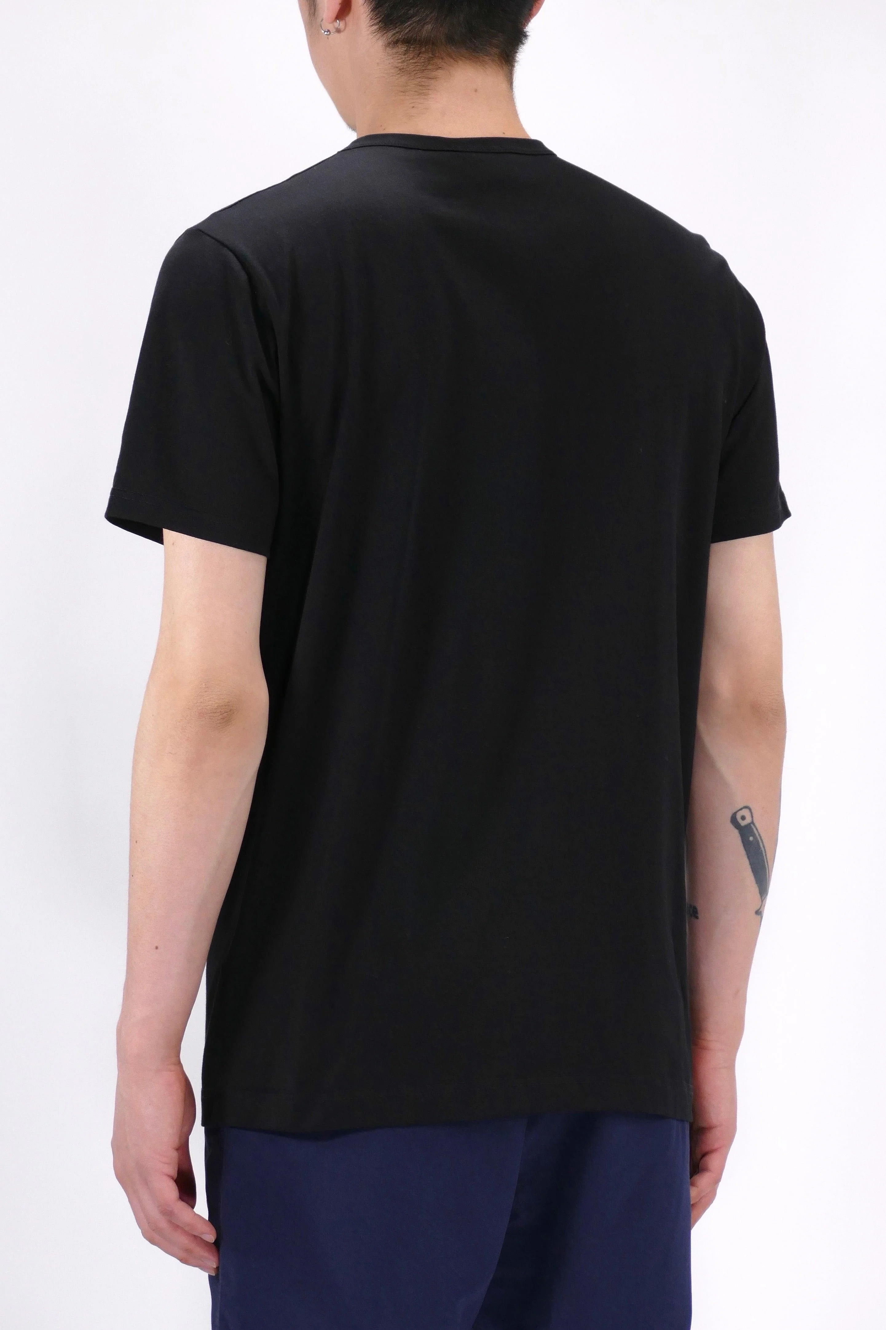Sunspel Crew Neck T-Shirt - Black - Image 4