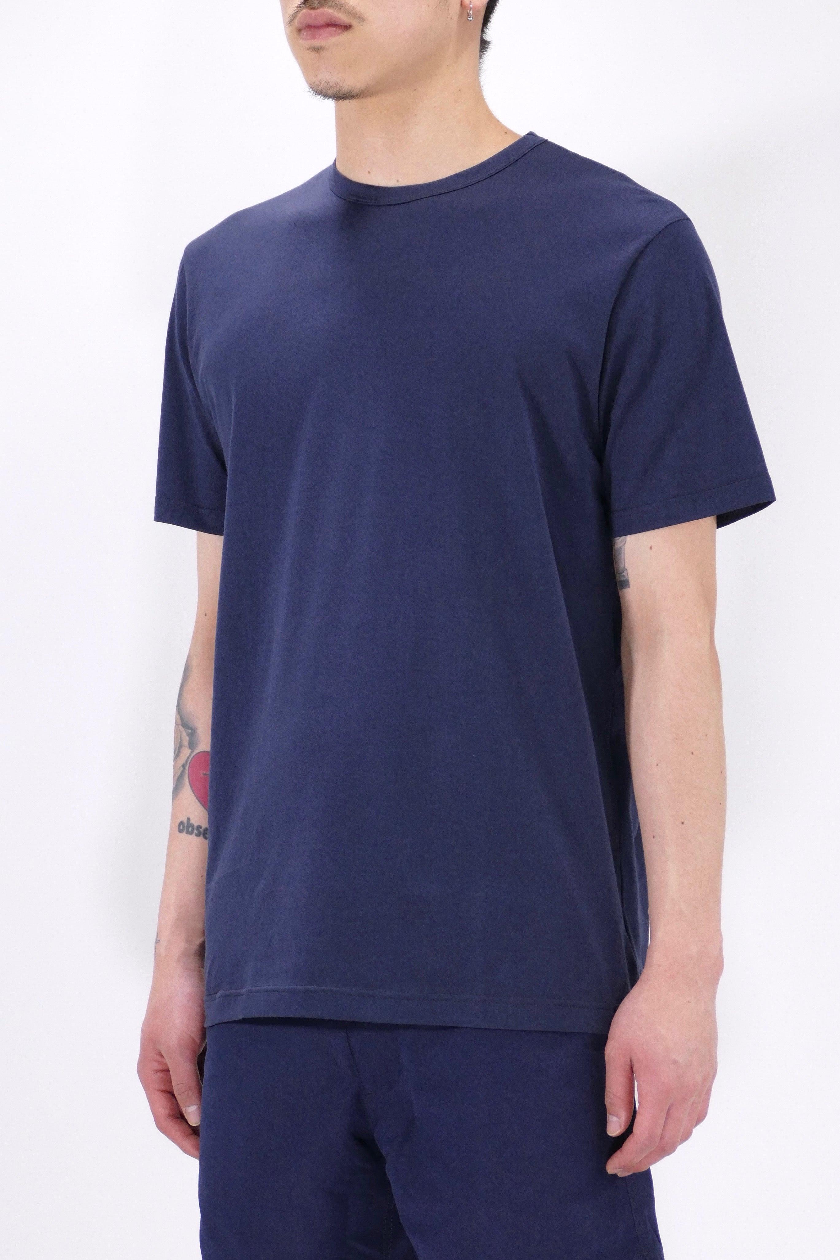 Sunspel Crew Neck T-Shirt - Navy - Image 3