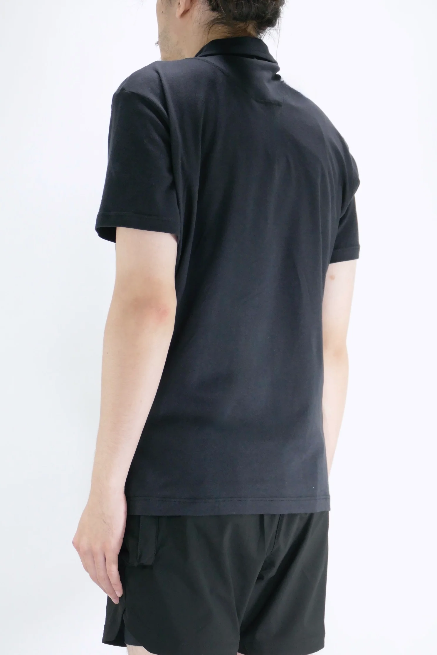 Sunspel Sea Island Cotton Knit Polo - Black - Image 3