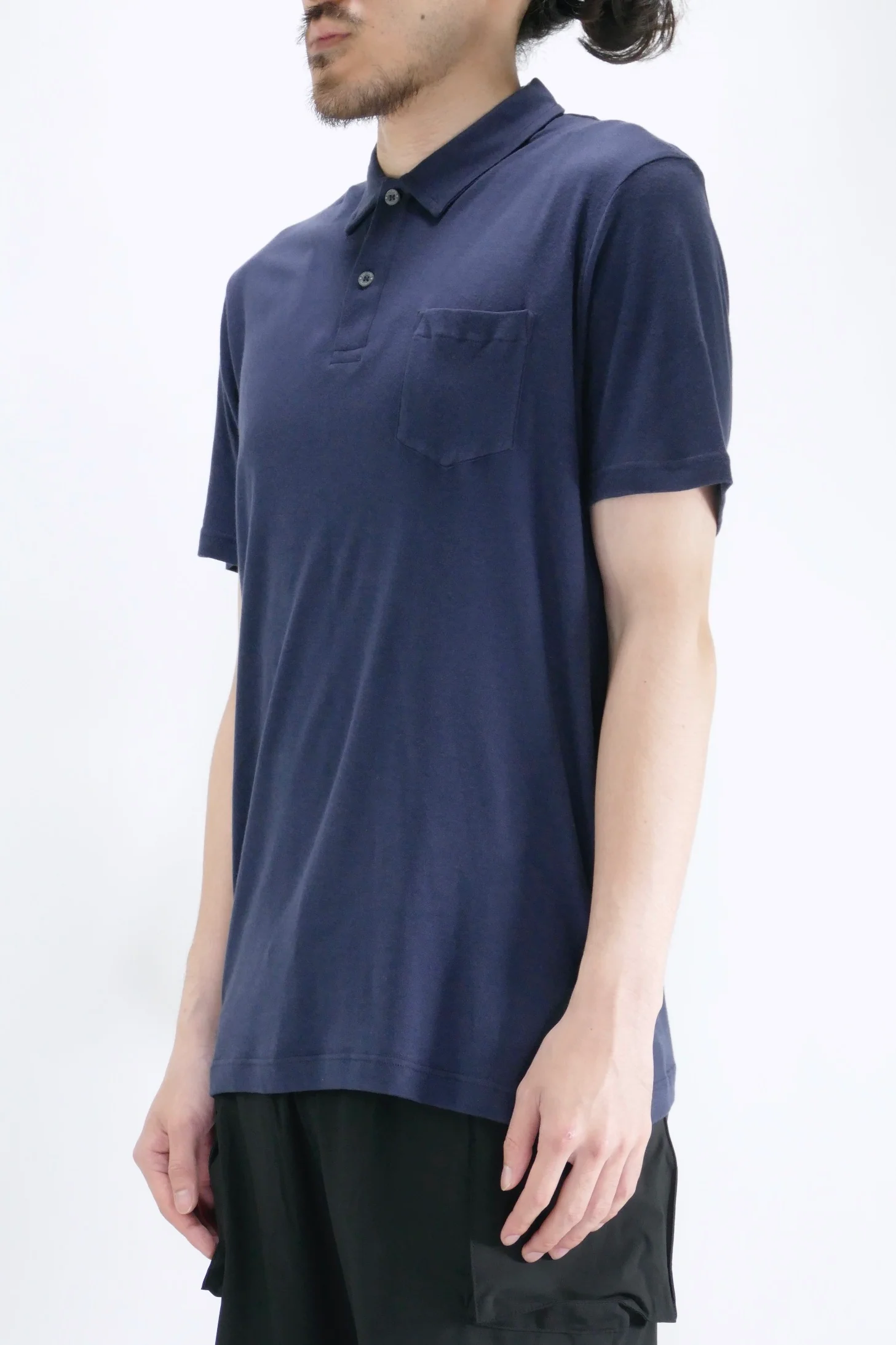 Sunspel Sea Island Cotton Riviera Polo - Navy - Image 2