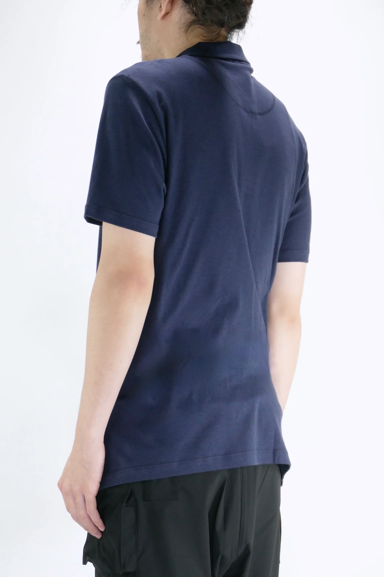 Sunspel Sea Island Cotton Riviera Polo - Navy - Image 3
