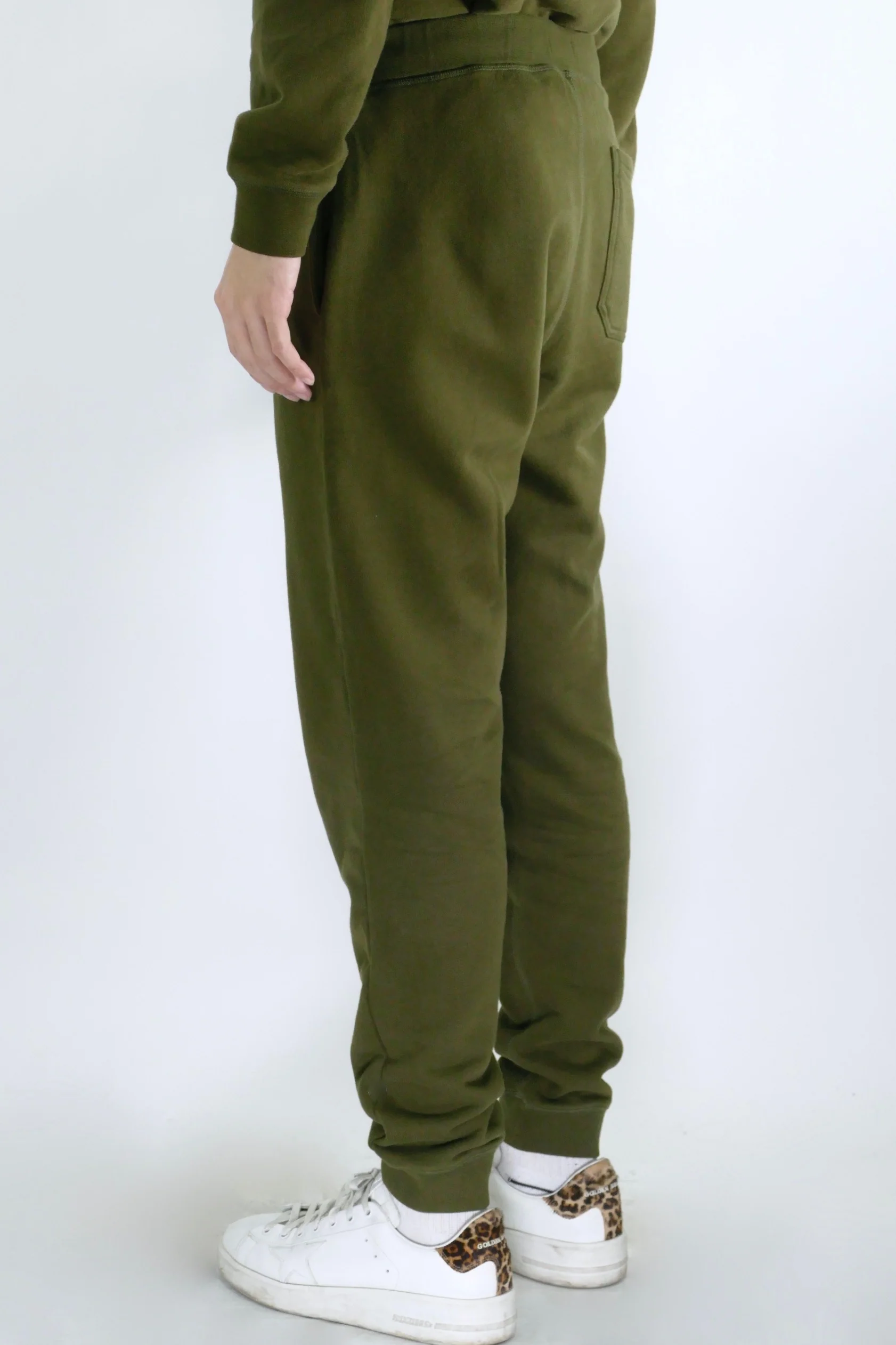 Sunspel Track Pants - Dark Moss - Image 3