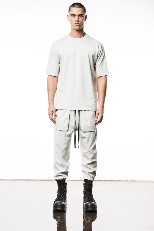 thom/krom M TS 840 Printed Round Neck Tee - Grey - Image 3