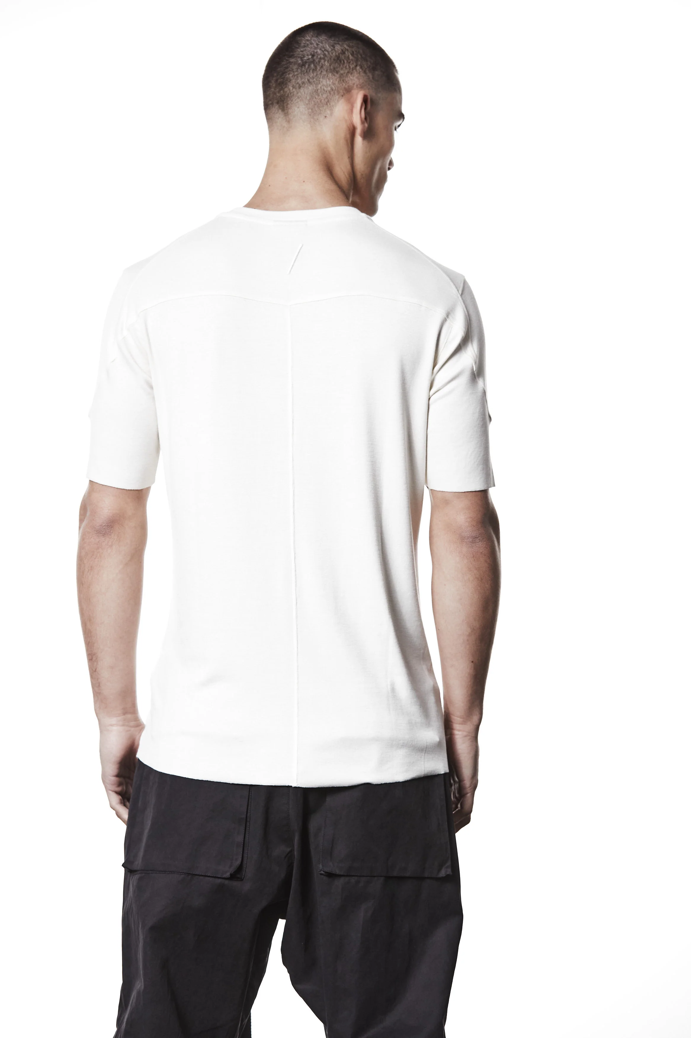 thom/krom M TS 890 Basic Round Neck Tee - Oat - Image 3