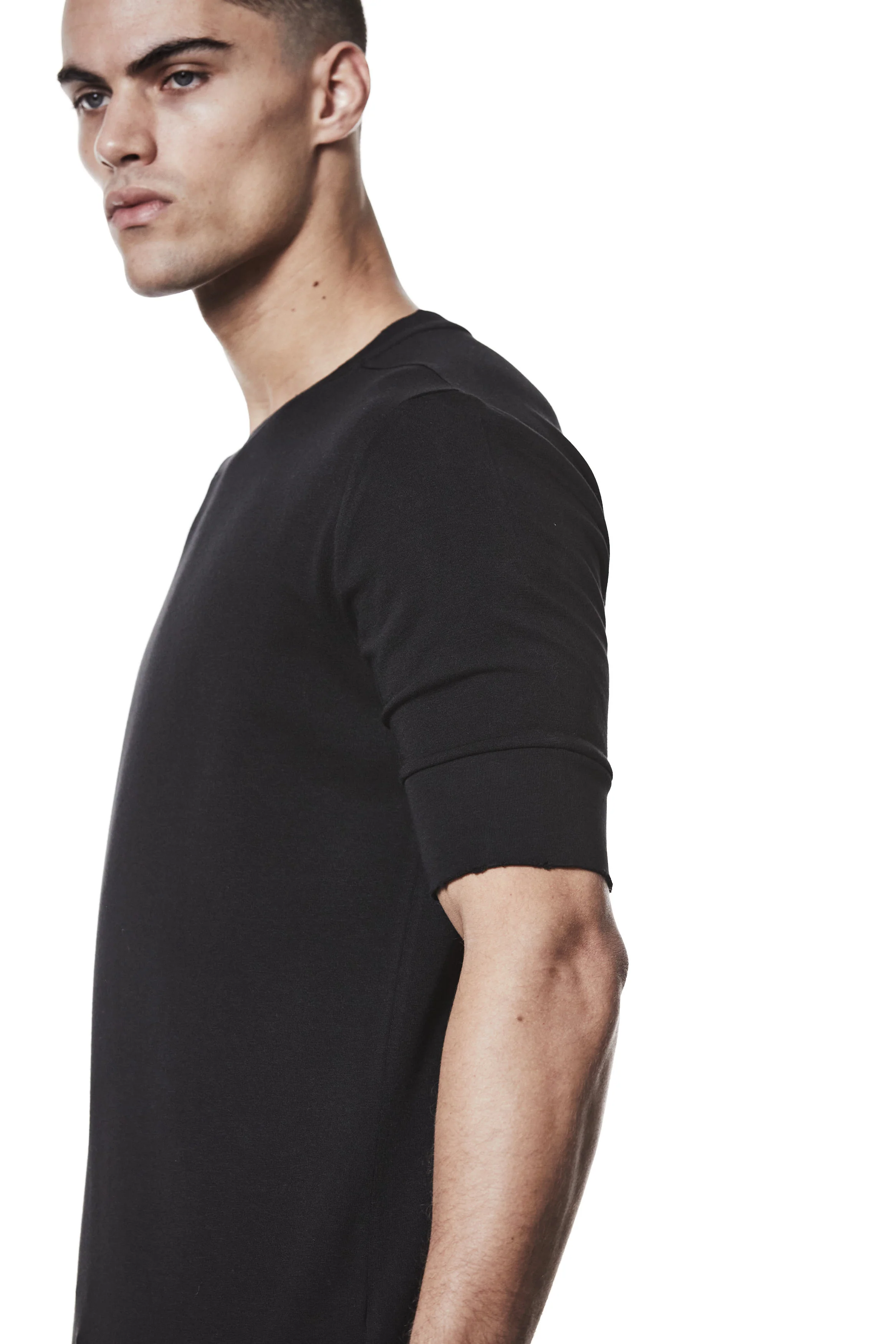thom/krom M TS 903 Slim Tee - Black - Image 3
