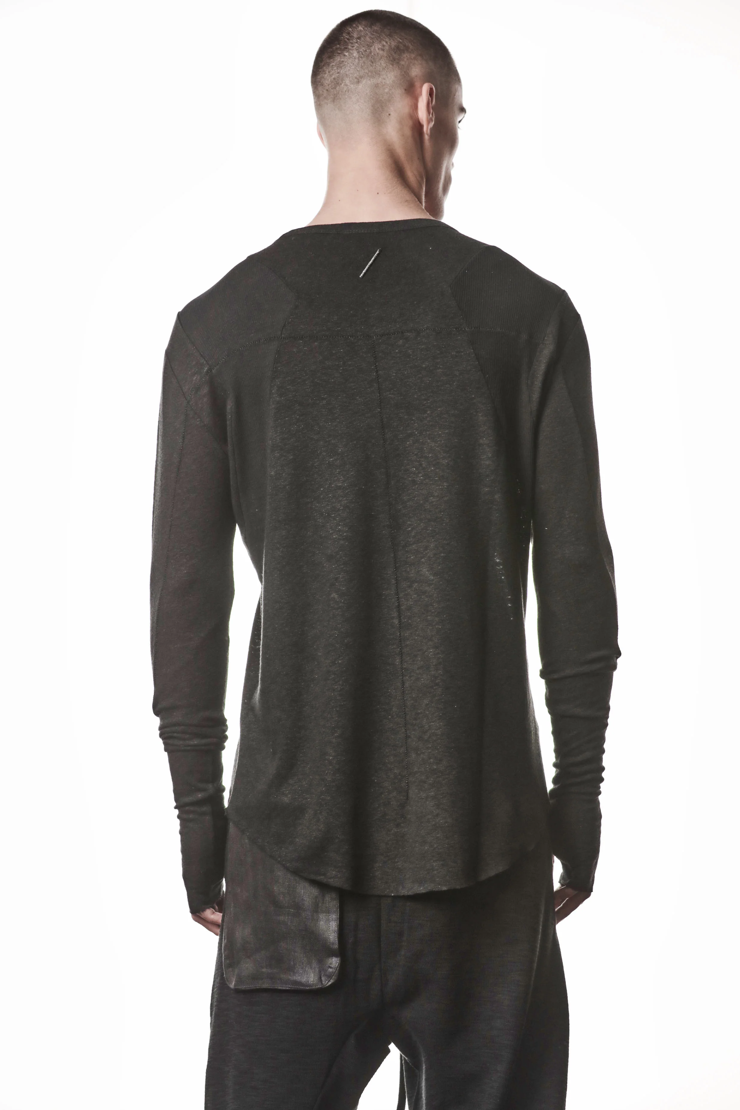 thom/krom M TS 932 L/S Tee - Black - Image 2